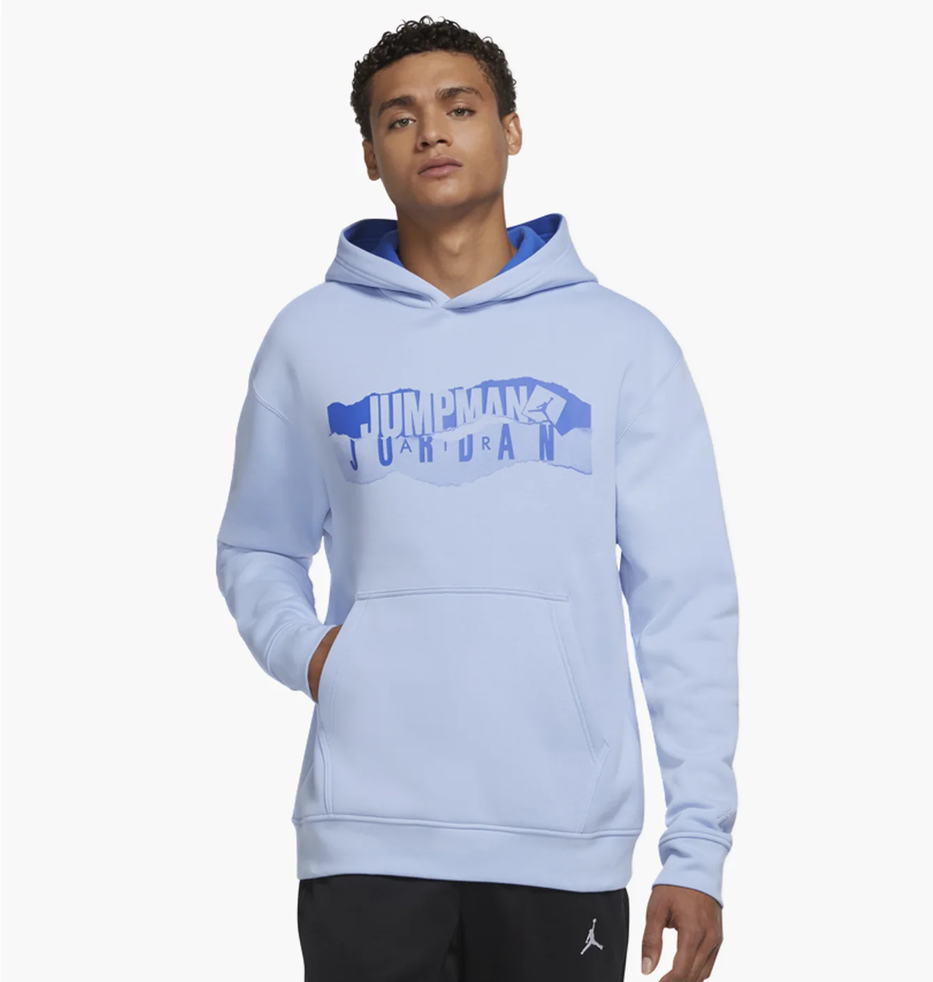 Худі чоловіче Air Jordan Essential Fleece Graphic Hoodie Powder Light Blue Dh5481-469