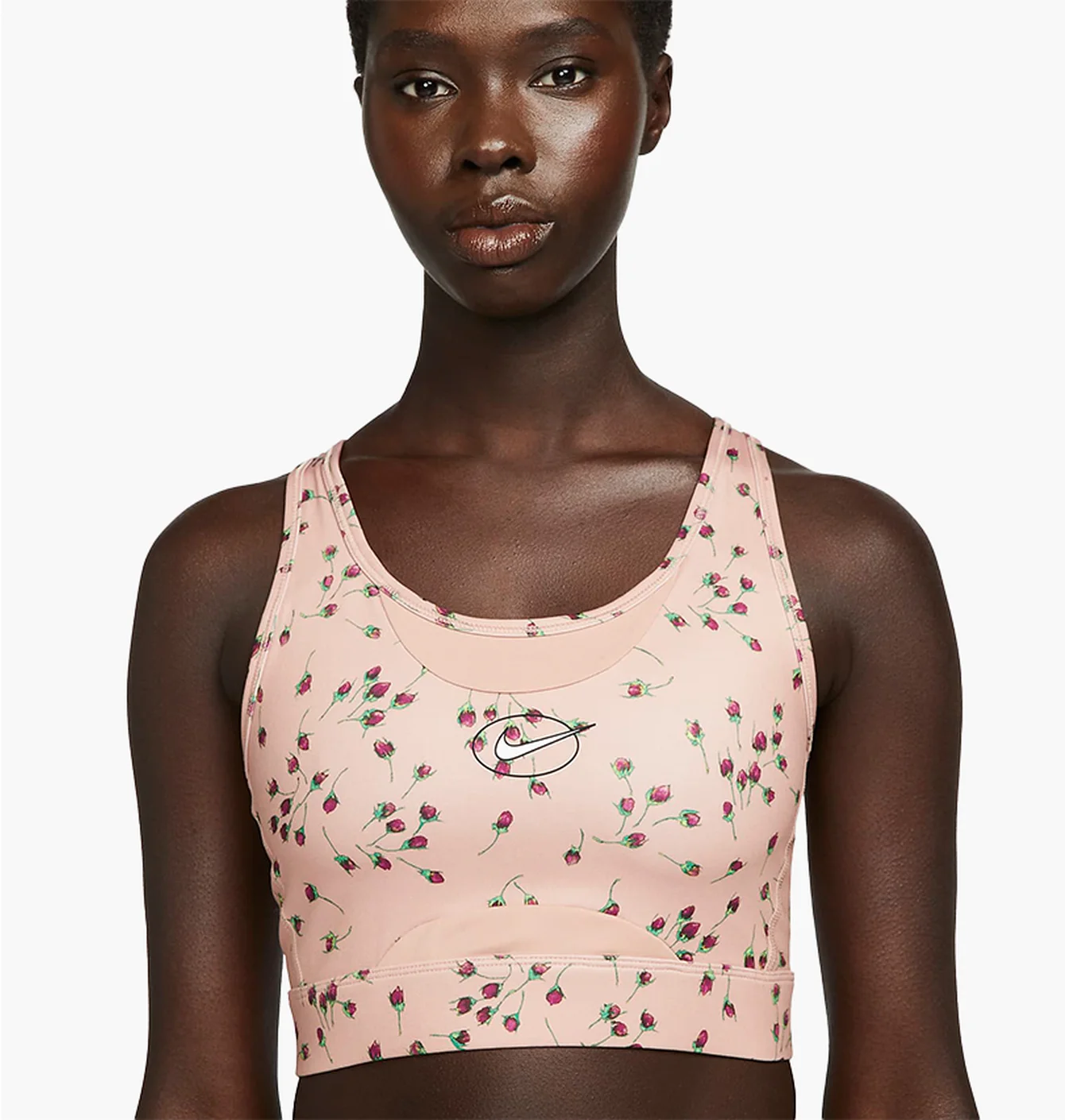 Топ жіночий Nike Dri-Fit Swoosh Icon Clash Print Peach DM0639-609