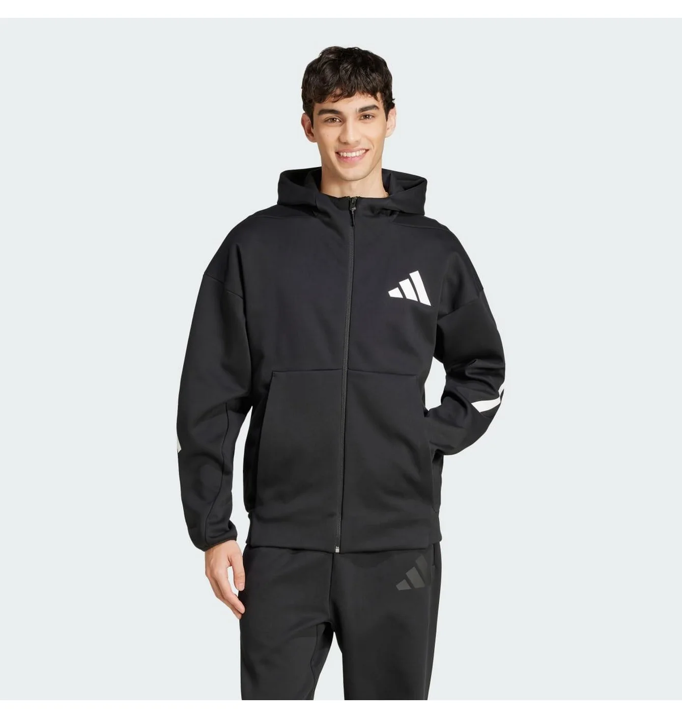 Толстовка чоловіча Adidas New Z.N.E. Full-Zip Black JD5984