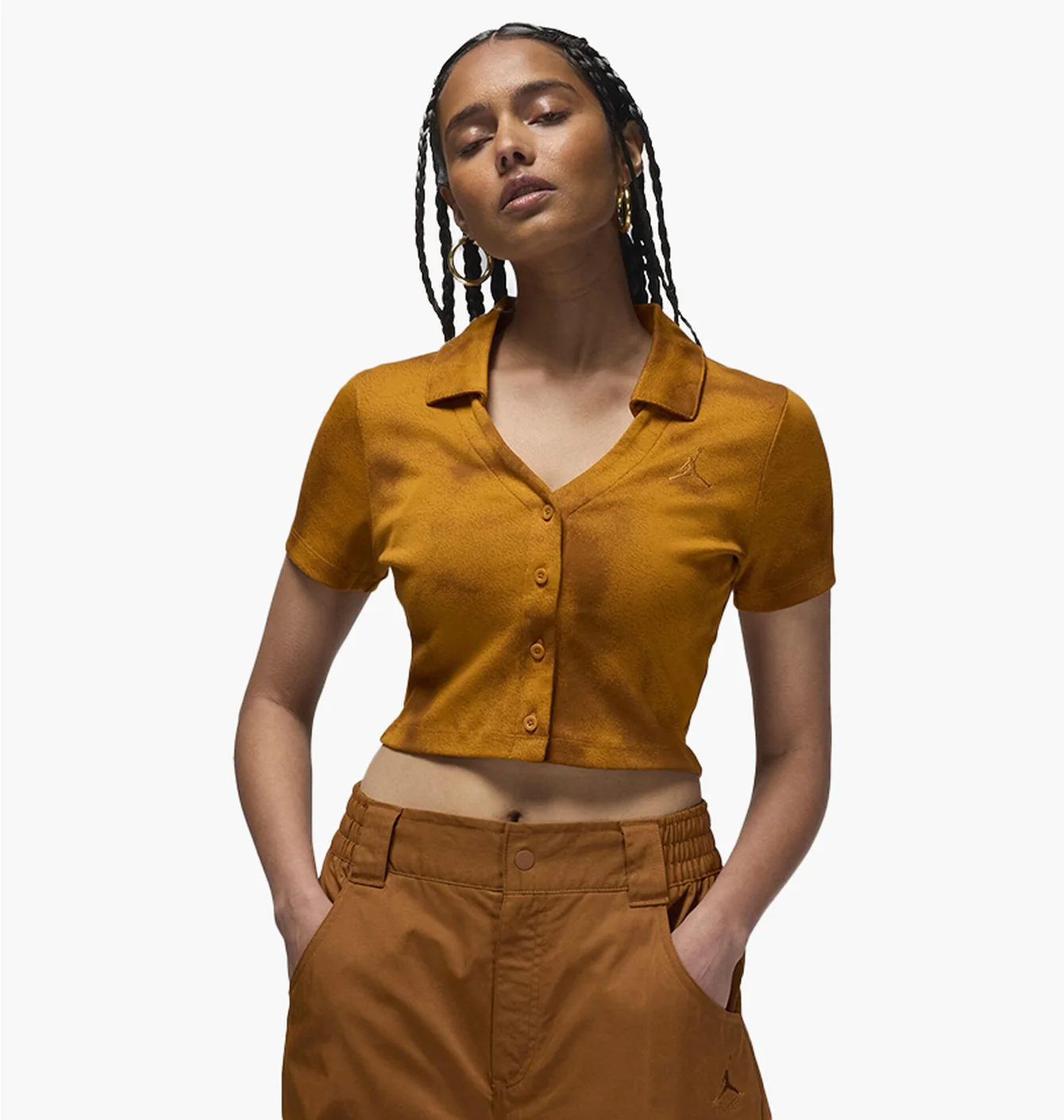 Сорочка жіноча Air Jordan Knit Short-Sleeve Top Brown FN5402-241