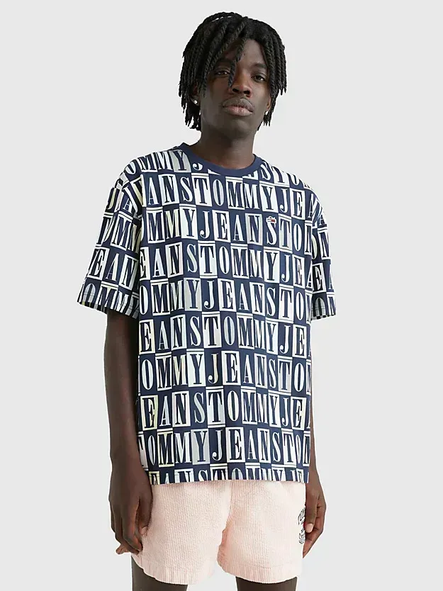 Футболка чоловіча Tommy Jeans All Over Print Oversize Fit (DM0DM16327)