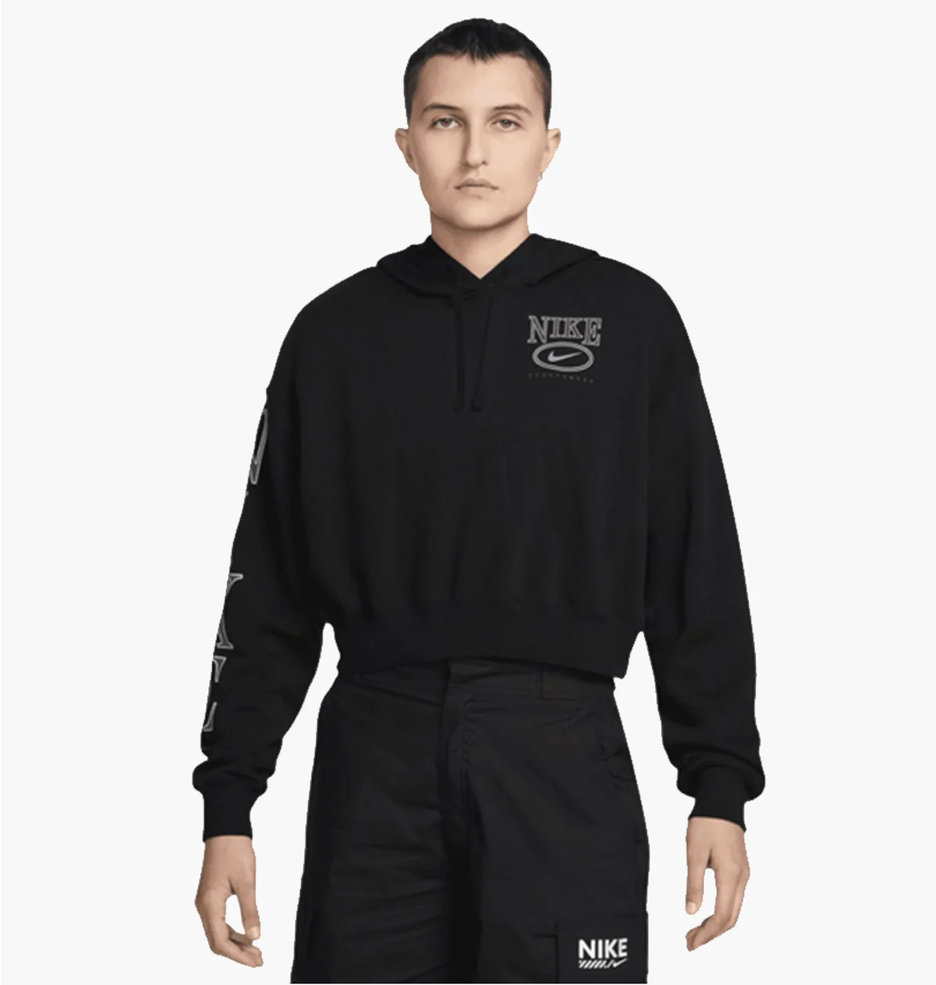 Худі унісекс Nike Sportswear Club Fleece Oversized Graphic Crop Black HJ0925-010