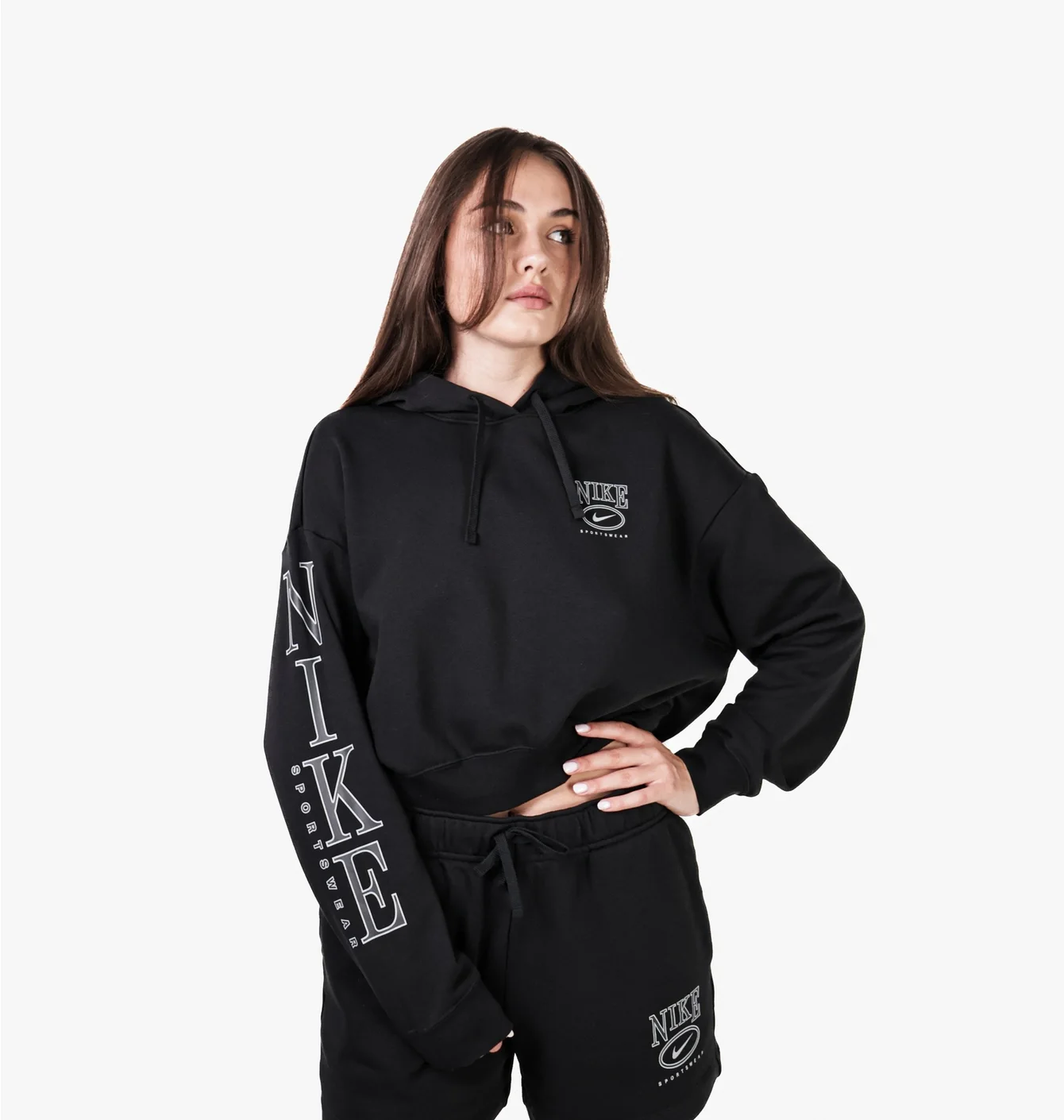 Худі унісекс Nike Sportswear Club Fleece Oversized Graphic Crop Black HJ0925-010