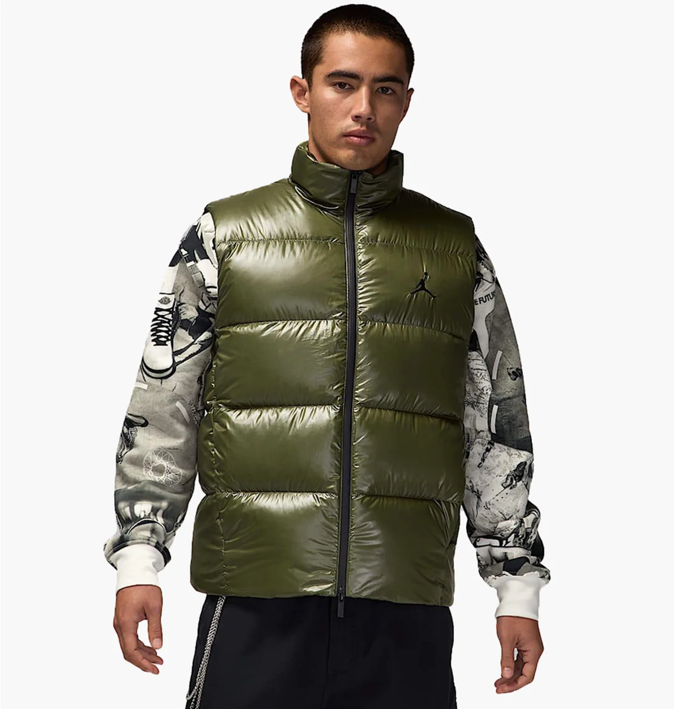 Жилетка чоловіча Air Jordan Flight Down Vest Olive FV7273-222