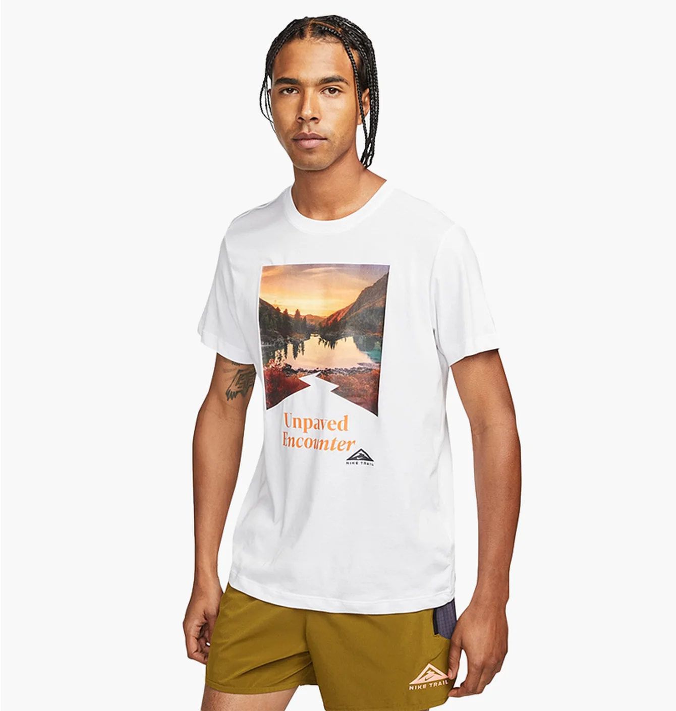 Футболка чоловіча Nike Trail Dri-Fit T-Shirt White FD0120-100