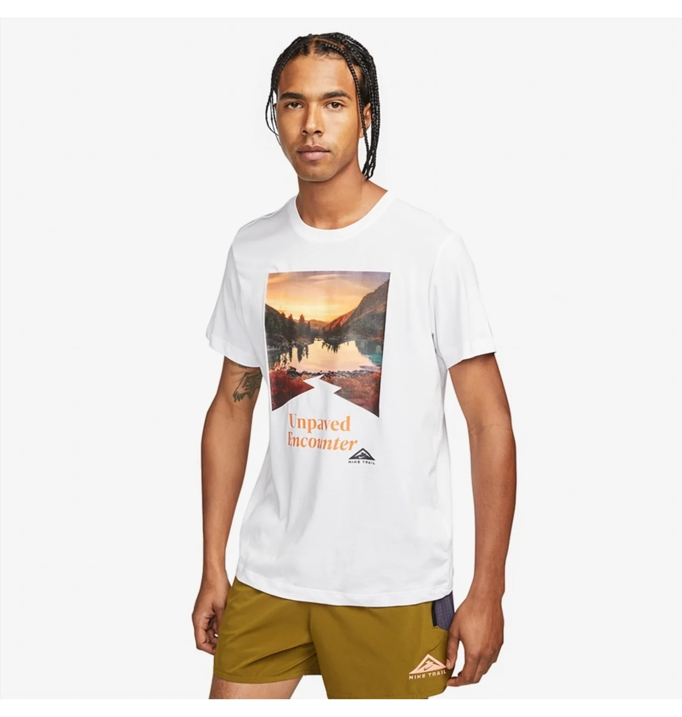 Футболка чоловіча Nike Trail Dri-Fit T-Shirt White FD0120-100