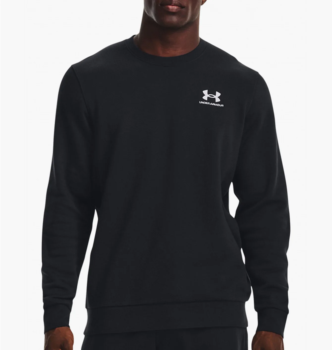 Світшот чоловічий Under Armour Essential Fleece Crew Black 1374250-001