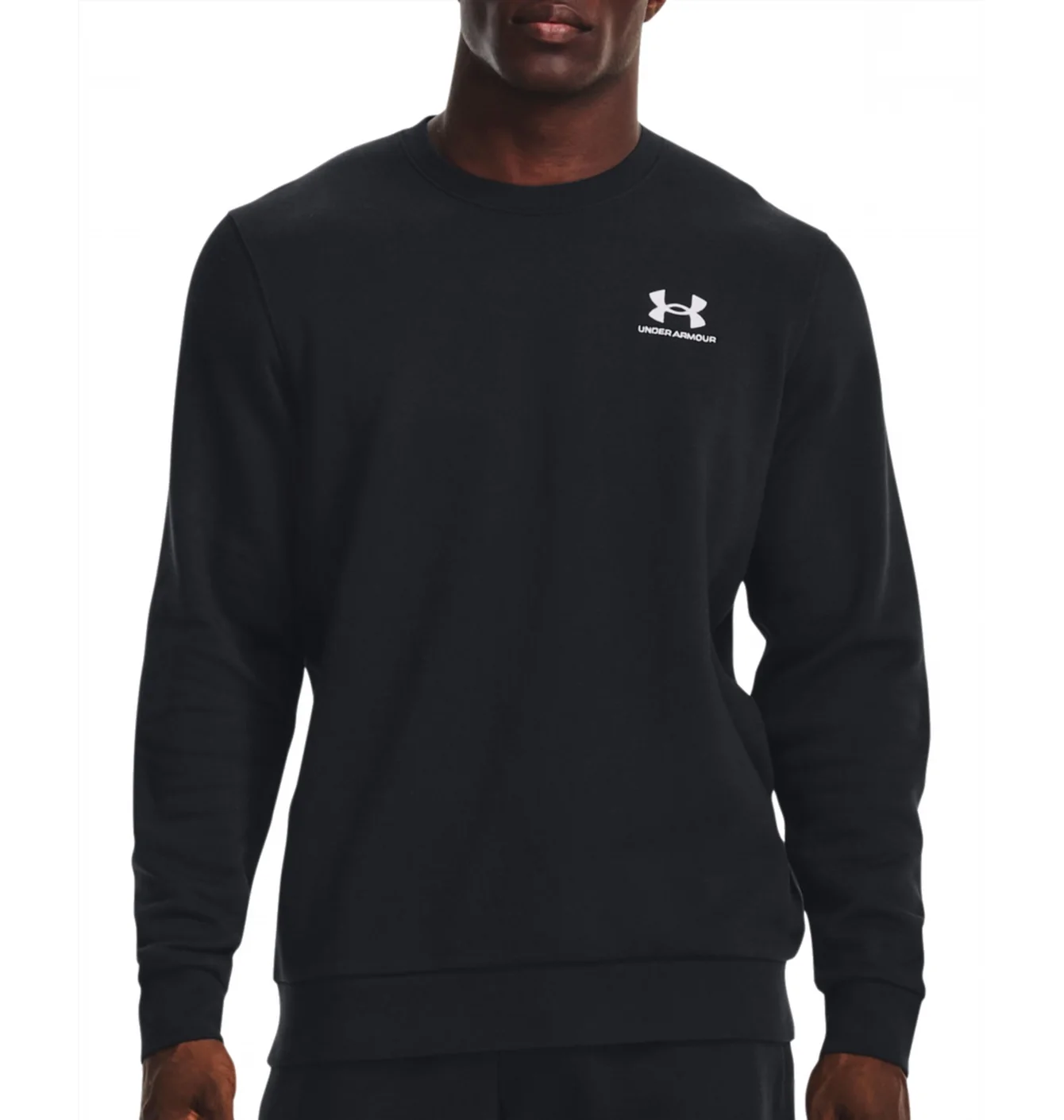 Світшот чоловічий Under Armour Essential Fleece Crew Black 1374250-001