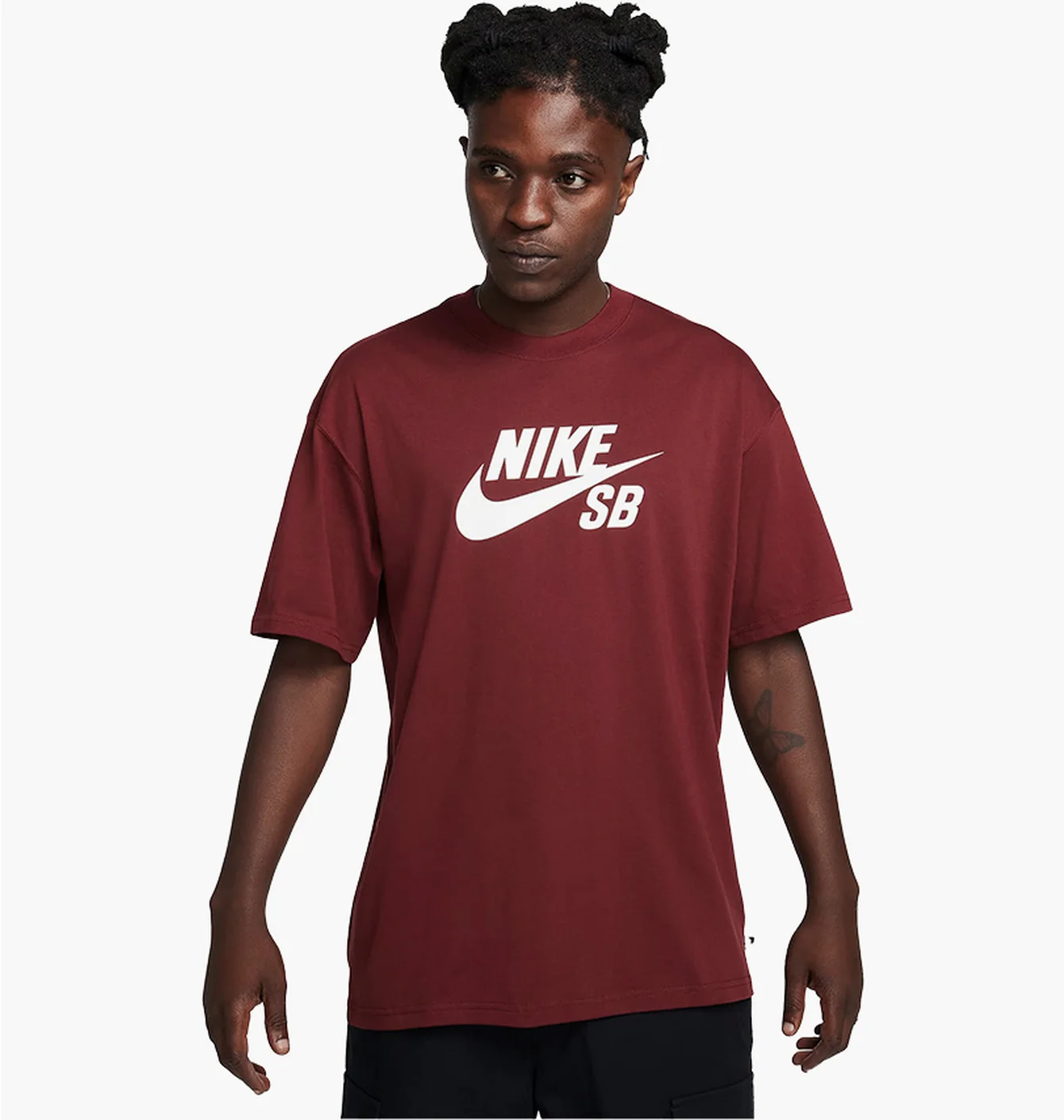 Футболка чоловіча Nike Sb Logo Skate T-Shirt Bordo CV7539-619