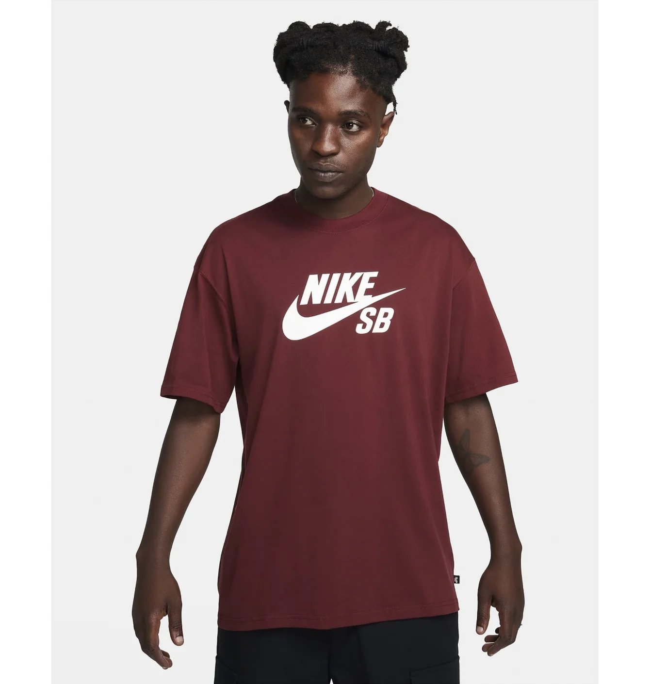 Футболка чоловіча Nike Sb Logo Skate T-Shirt Bordo CV7539-619