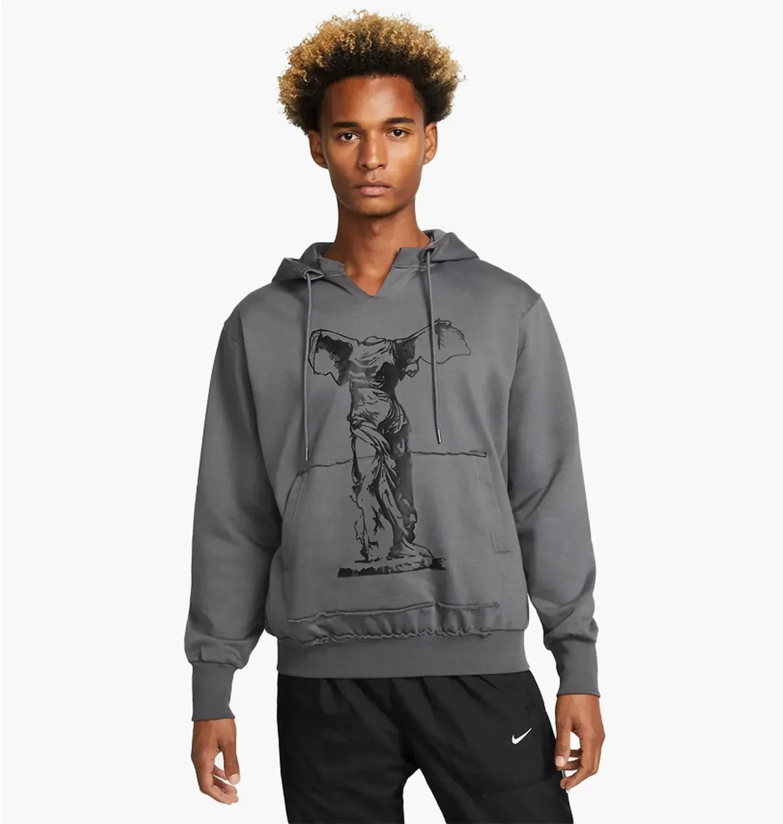 Кофта чоловіча Nike Dri-Fit Standard Issue Premium Mens Pullover Basketball Hoodie Grey (DQ6091-068)
