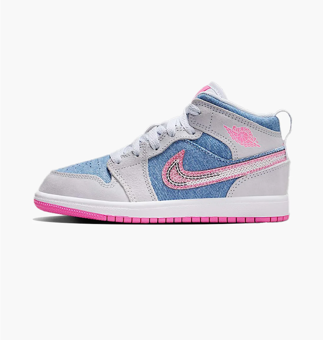 Кросівки дитячі Air Jordan 1 Mid Se (Ps) Grey/Blue HQ1998-400