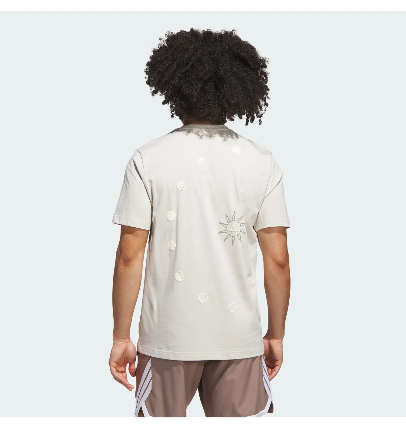 Футболка чоловіча Adidas Basketball Phases Graphic Beige JV8426