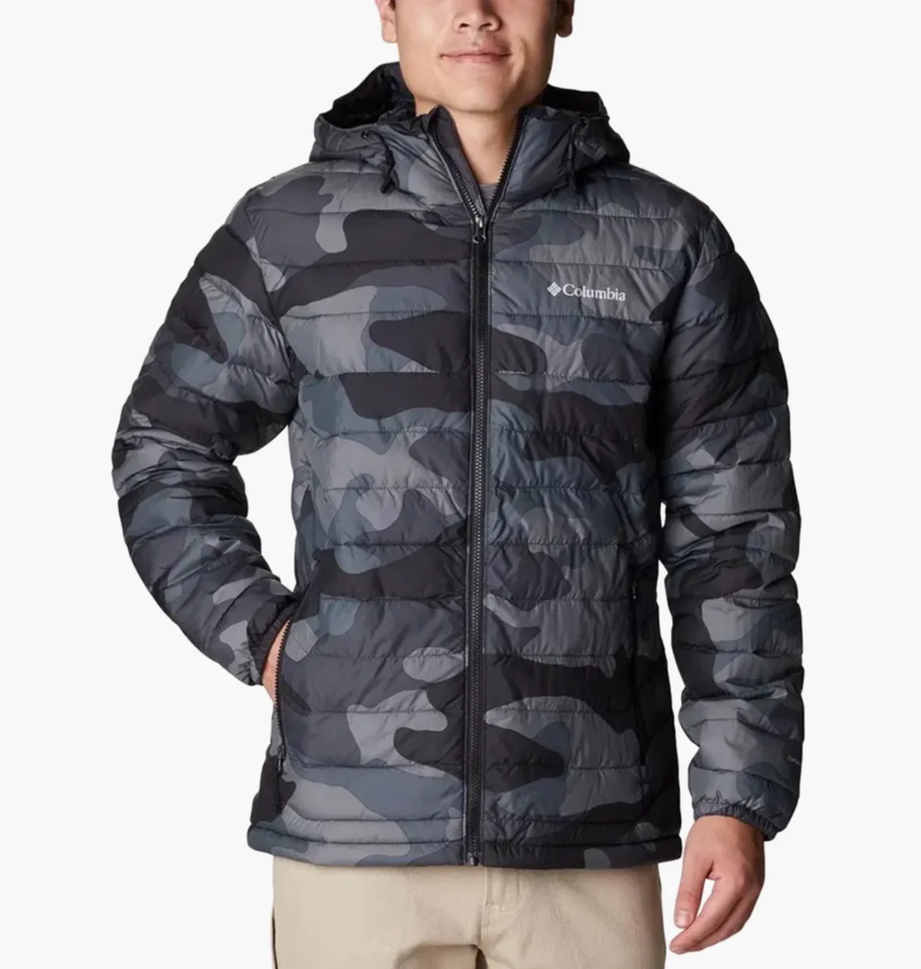 Куртка чоловіча Columbia Powder Lite™ Hooded Insulated Jacket Camo/Blue 1693931-009