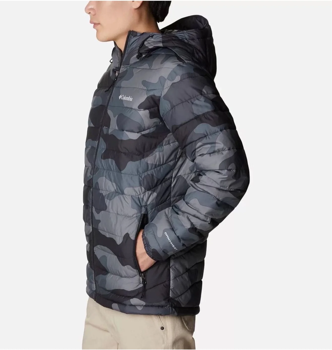 Куртка чоловіча Columbia Powder Lite™ Hooded Insulated Jacket Camo/Blue 1693931-009