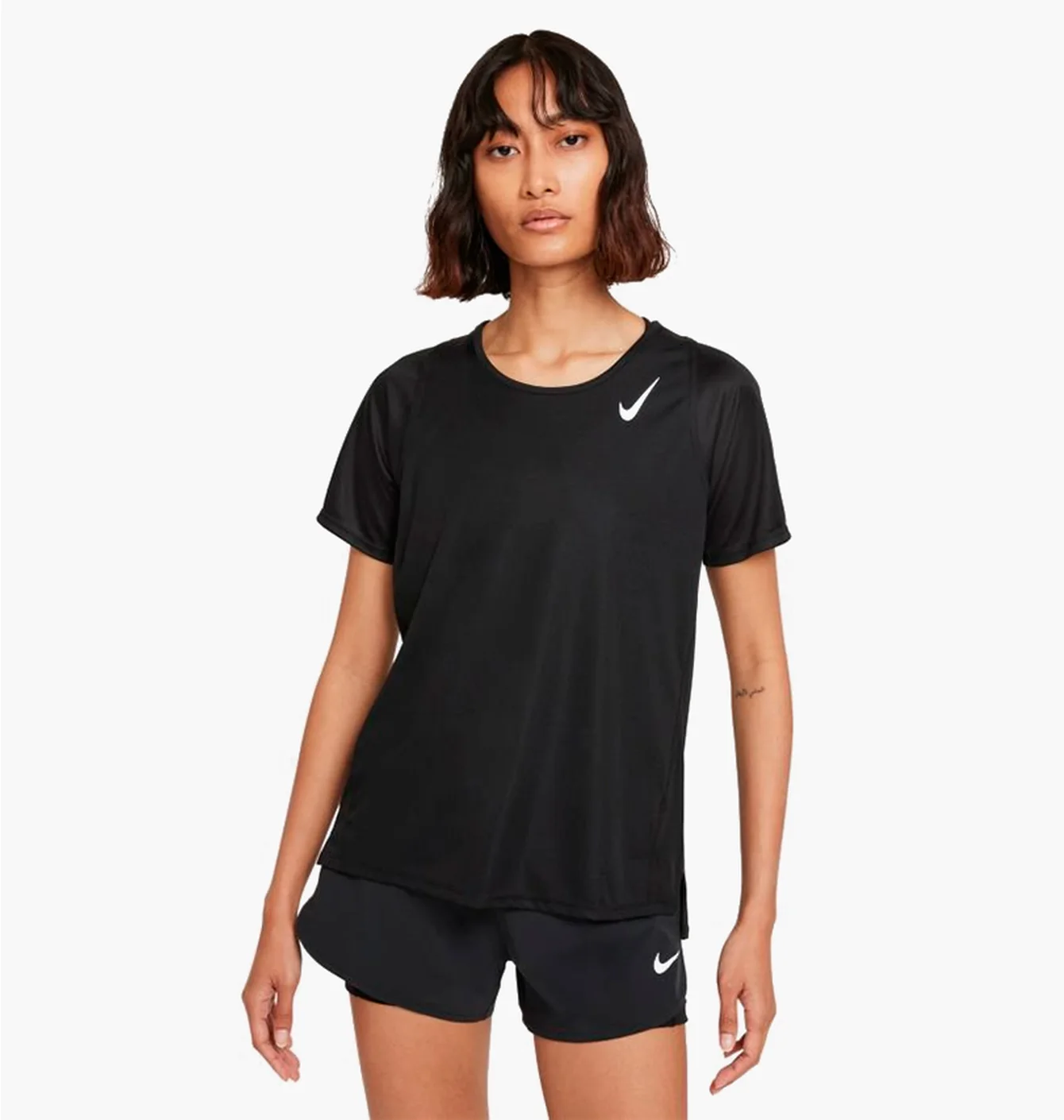 Футболка жіноча Nike Dri-Fit Race Czarna Black DD5927-010