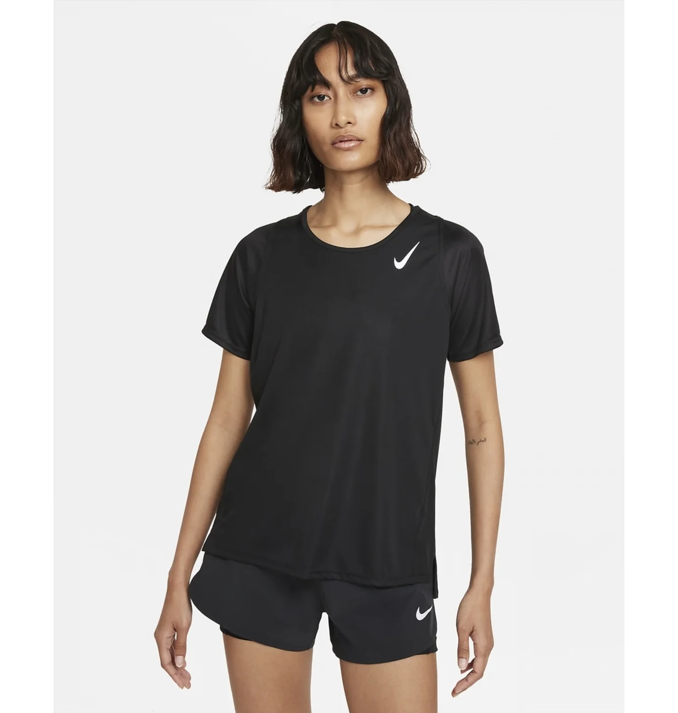 Футболка жіноча Nike Dri-Fit Race Czarna Black DD5927-010