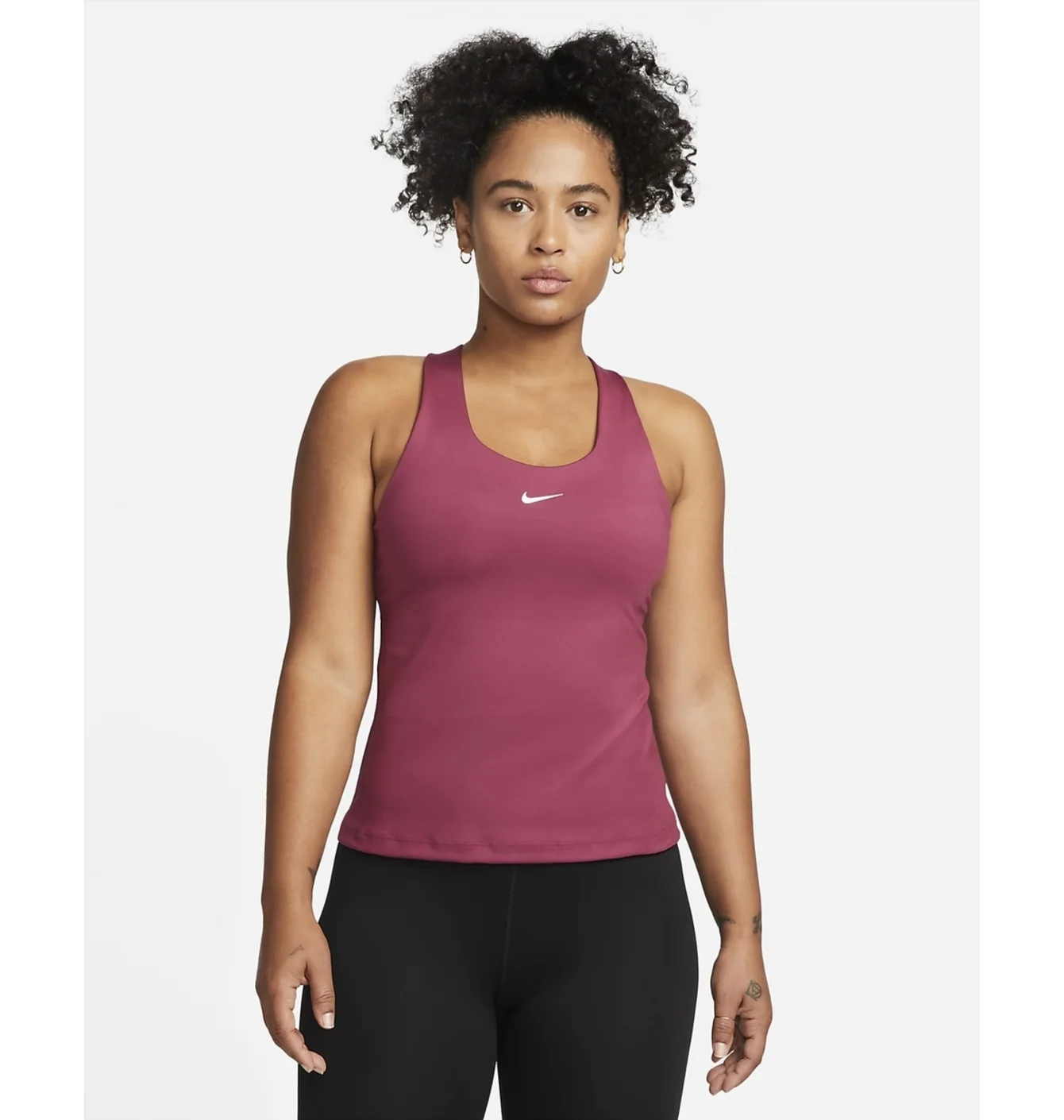 Майка жіноча Nike Swoosh WomenS Medium-Support Padded Sports Bra Tank Bordo DV9897-653