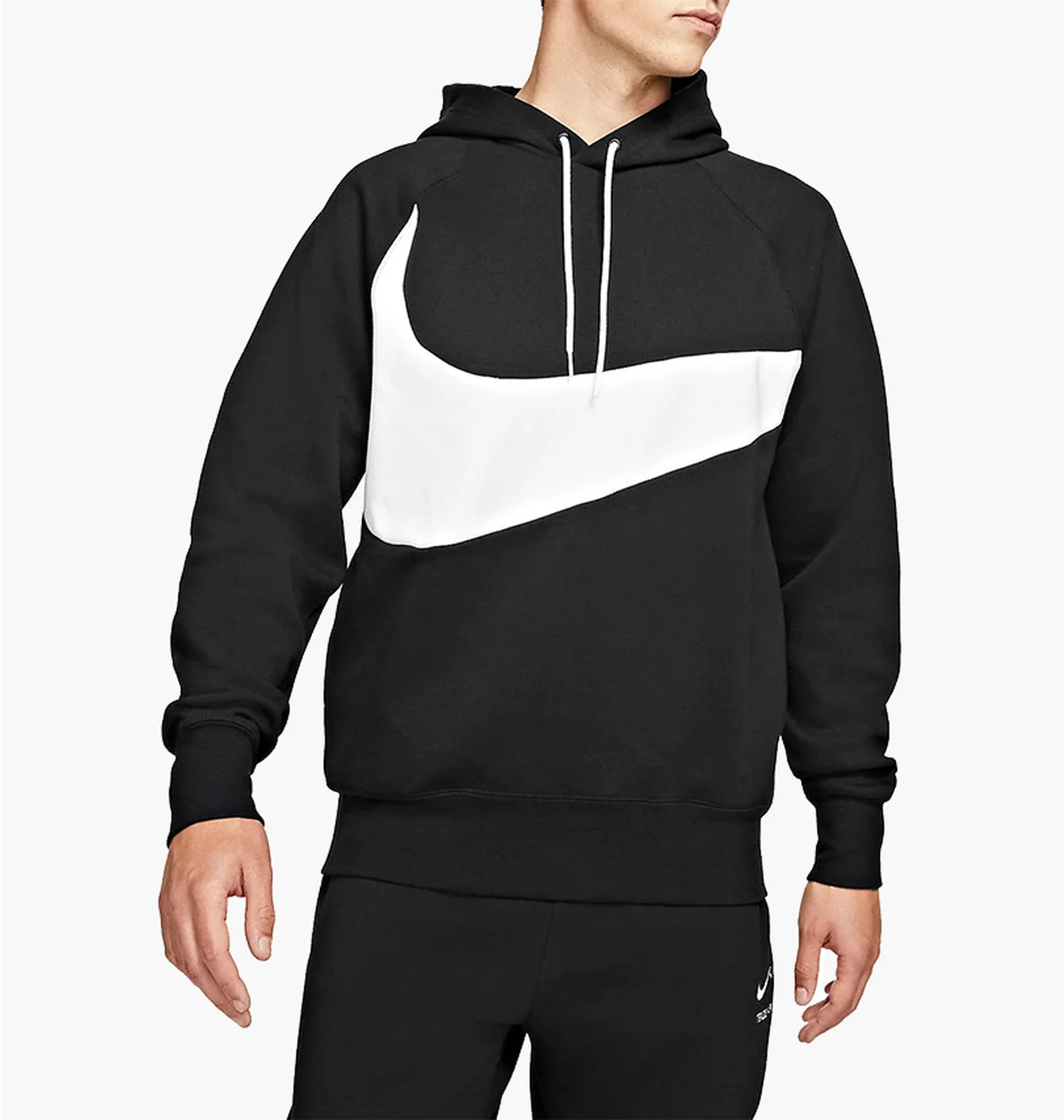 Худі чоловіче Nike M Nsw Swoosh Tch Flc Po Hd Black DD8222-010
