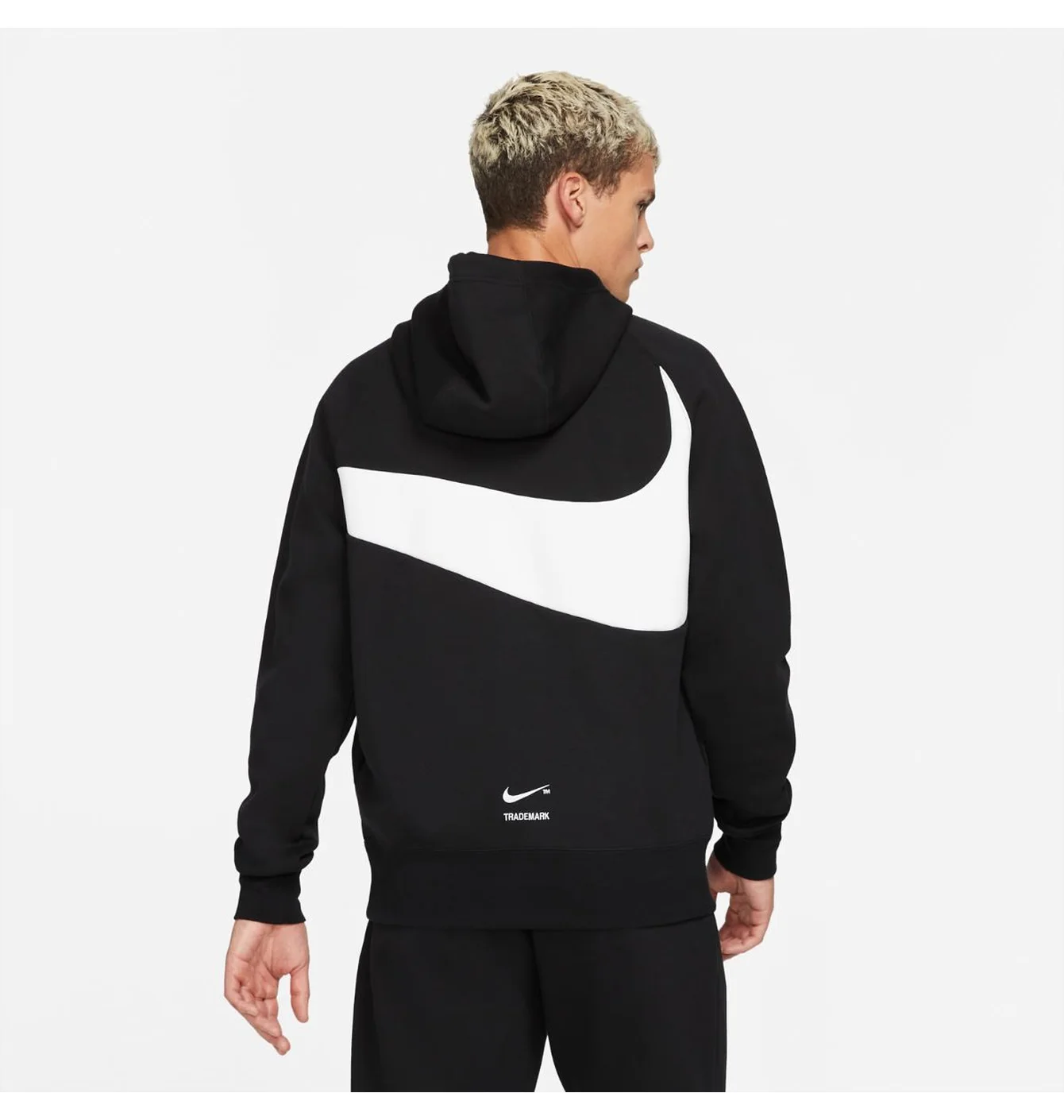 Худі чоловіче Nike M Nsw Swoosh Tch Flc Po Hd Black DD8222-010
