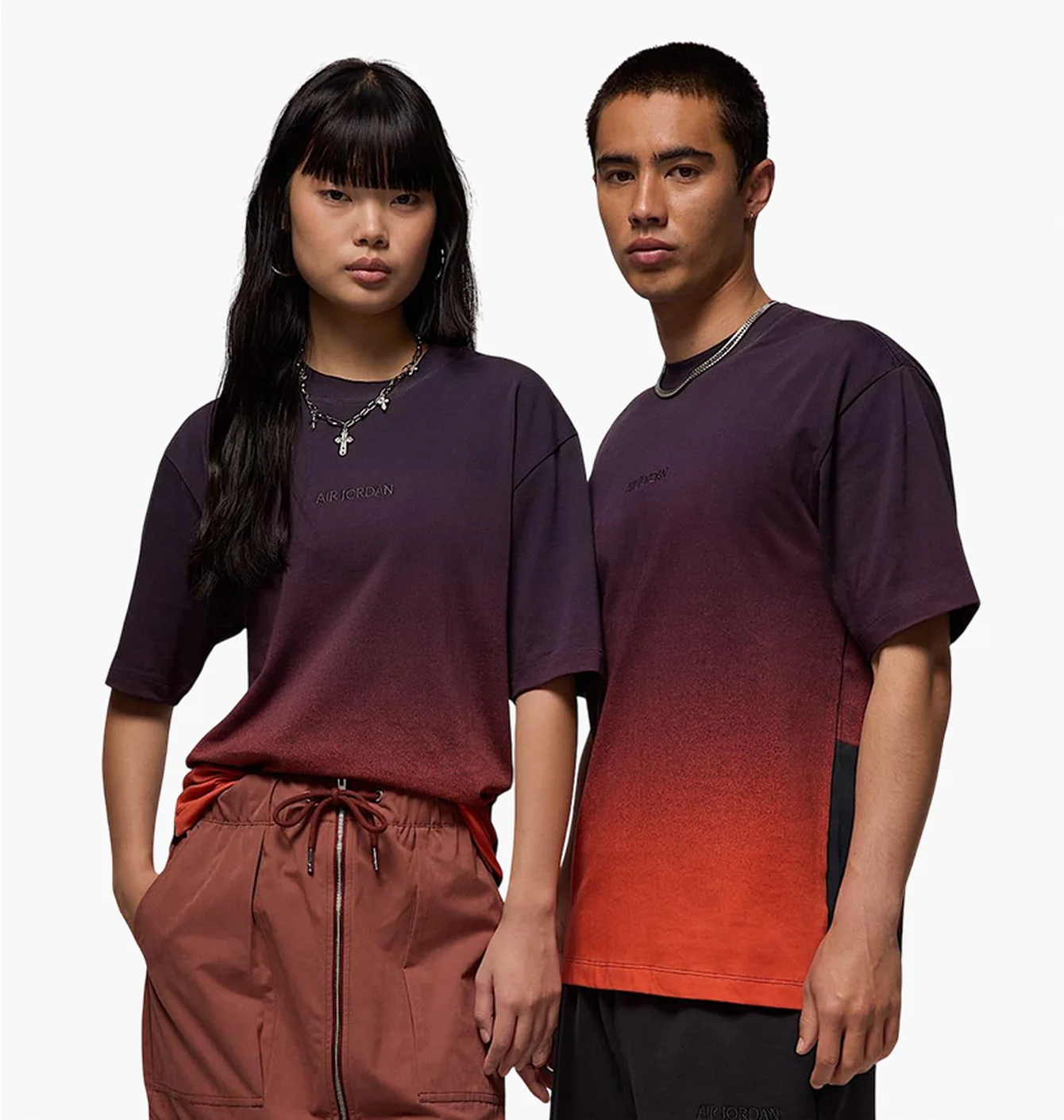 Футболка унісекс Air Jordan 85 Gradient Sky Ss Crew Violet/Orange HJ2316-045
