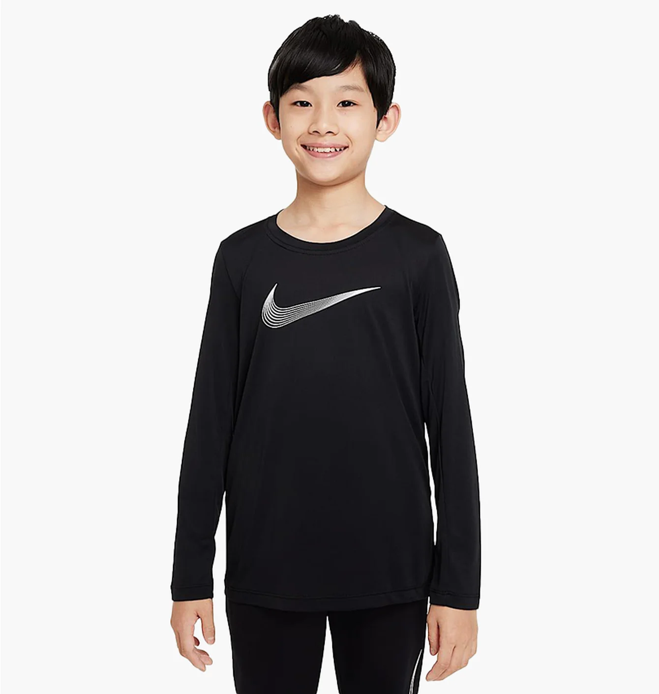 Лонгслів дитячий Nike Dri-Fit Long Sleeve Training Top Black DQ8811-010