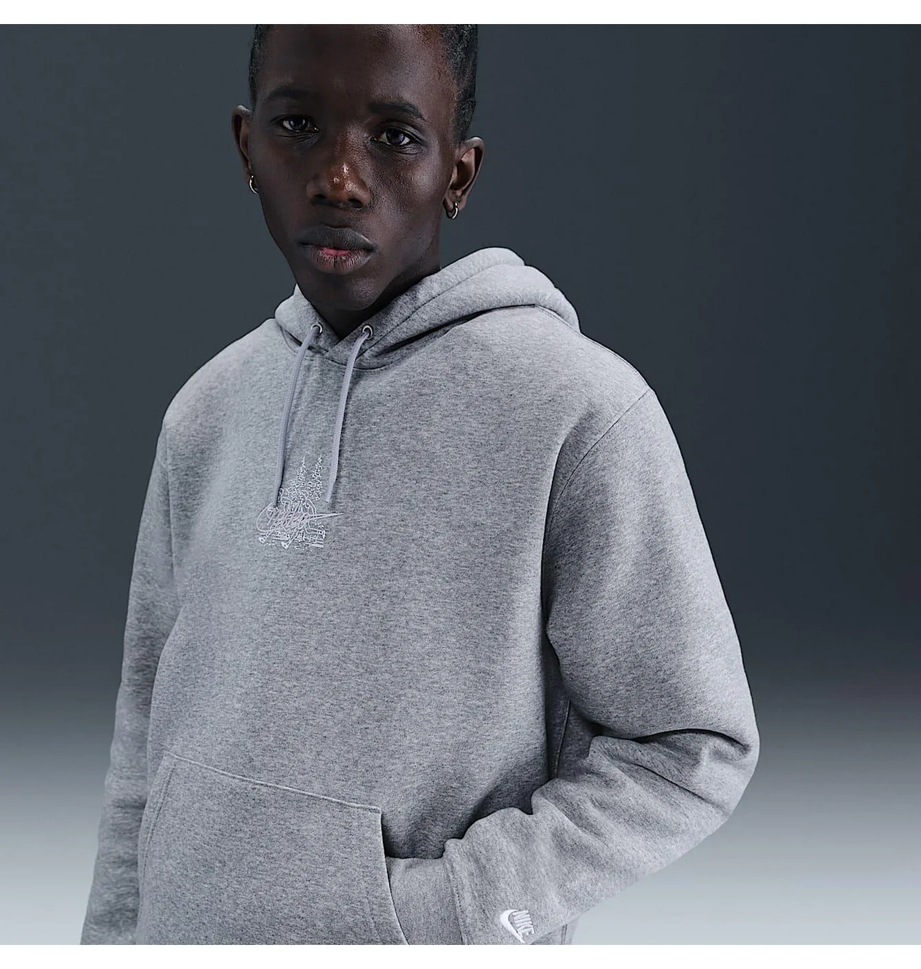 Худі чоловіче Nike Club Fleece Grey HV1216-063