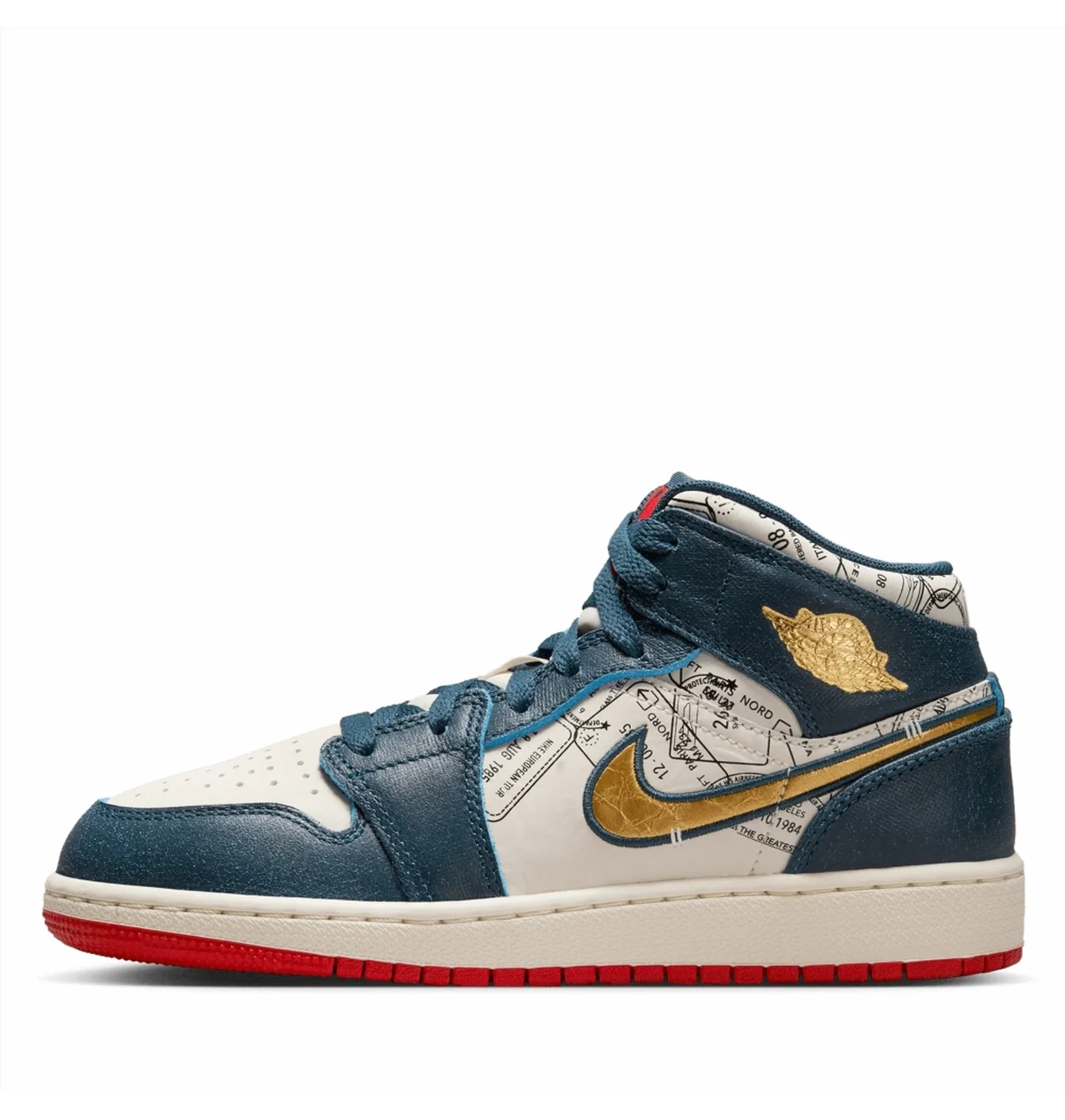 Кросівки дитячі Air Jordan 1 Mid Se Blue/White FN1353-400