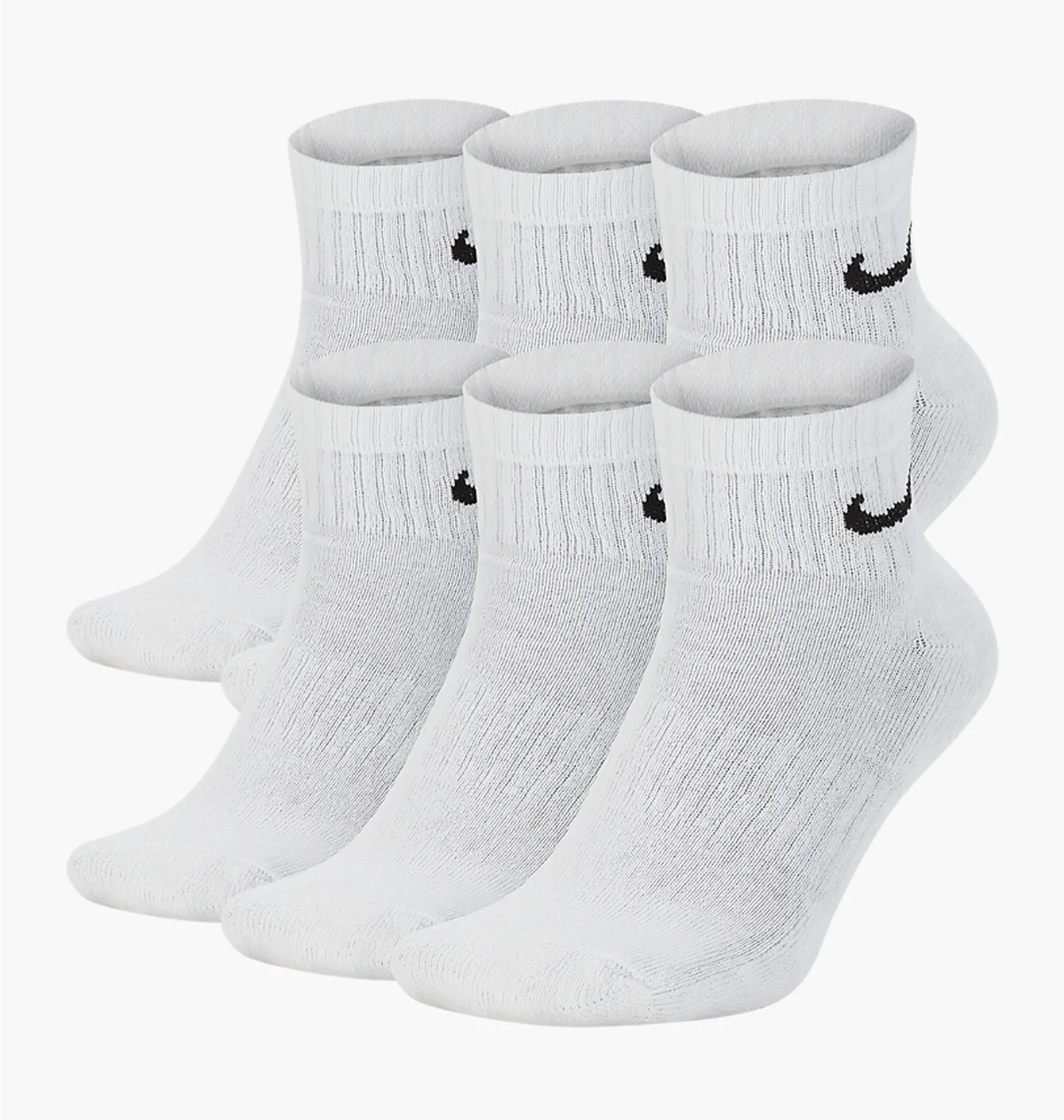 Шкарпетки унісекс Nike Everyday Cushioned Training Ankle Socks (6 пар) White SX7669-100