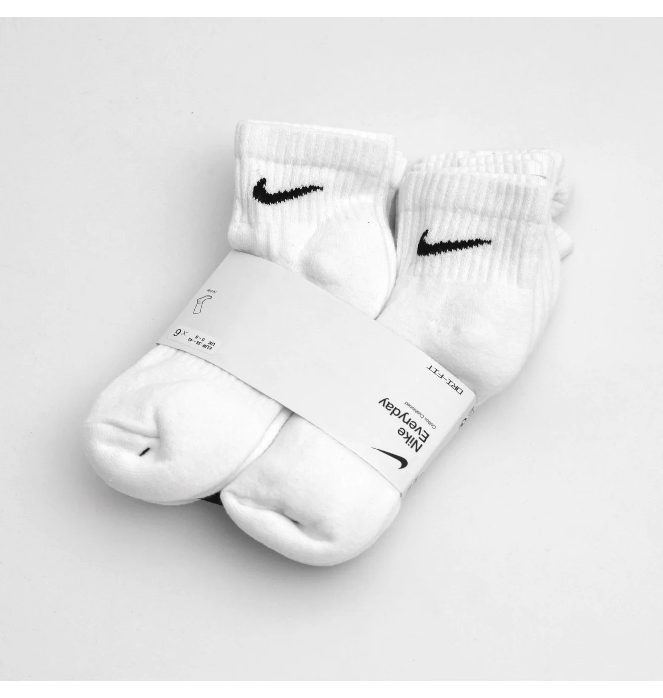 Шкарпетки унісекс Nike Everyday Cushioned Training Ankle Socks (6 пар) White SX7669-100