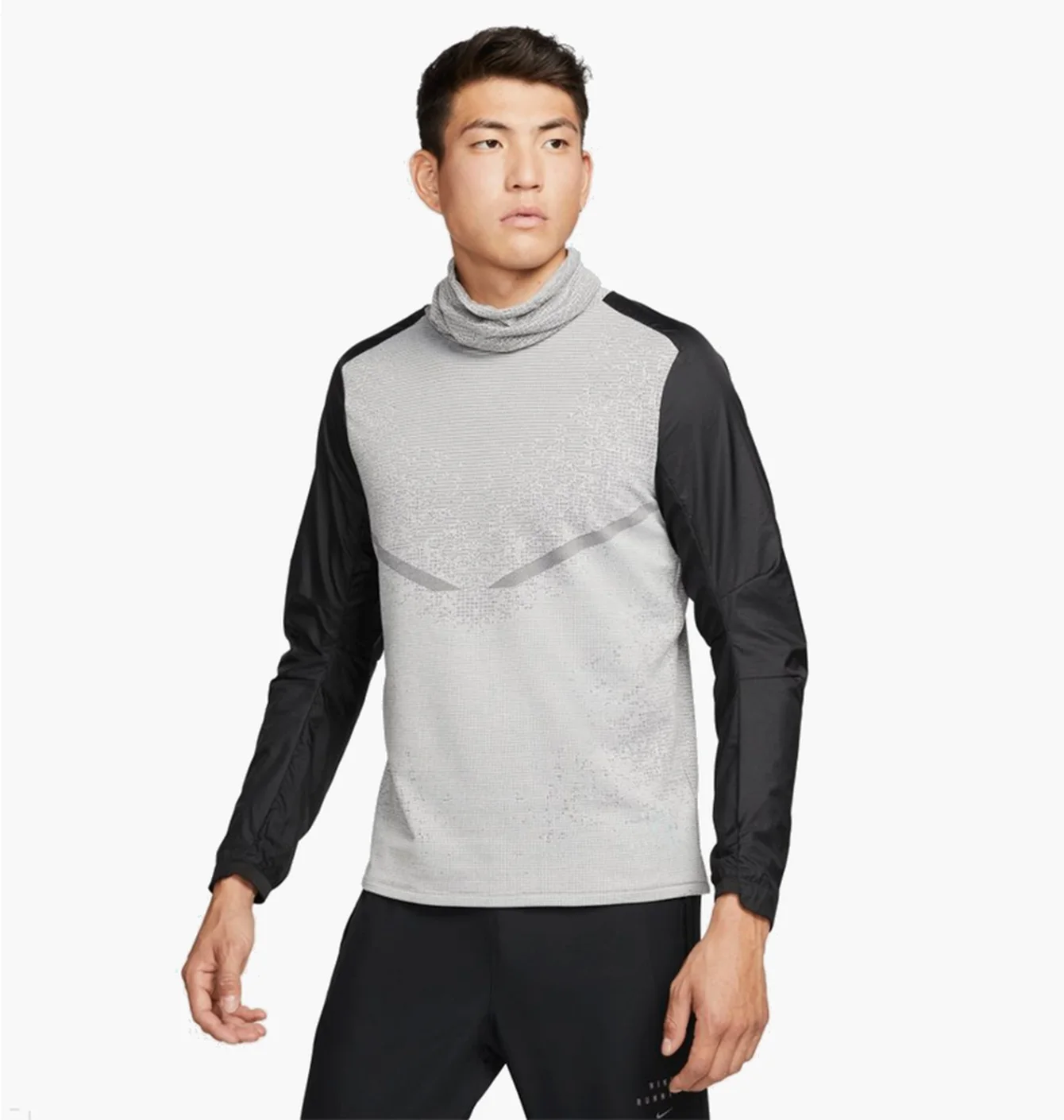 Світшот чоловічий Nike Therma-Fit Adv Run Division Grey/Black DM4628-010