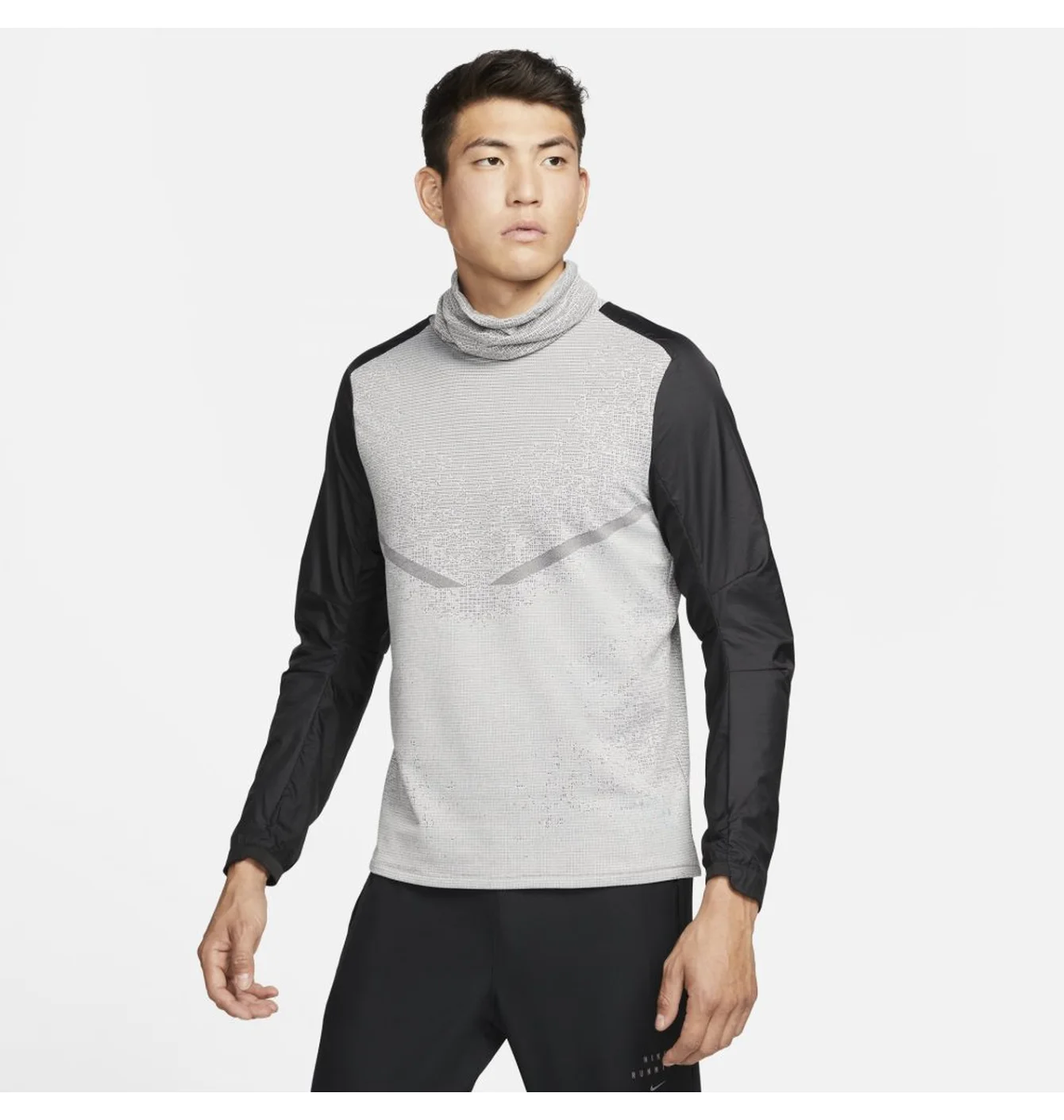 Світшот чоловічий Nike Therma-Fit Adv Run Division Grey/Black DM4628-010