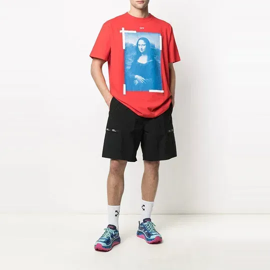 Футболка чоловіча Off White Mona Lisa Oversized T-Shirt Red (OMAA038R21JER0012501)