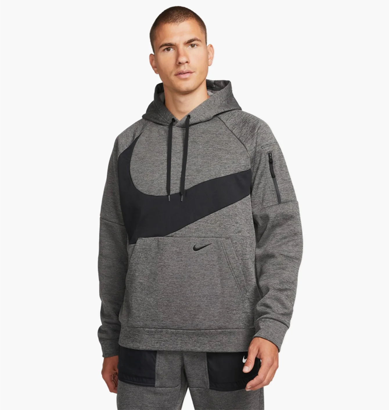 Худі чоловіче Nike M Nk Tf Hd Po Swoosh Grey Dq5401-071