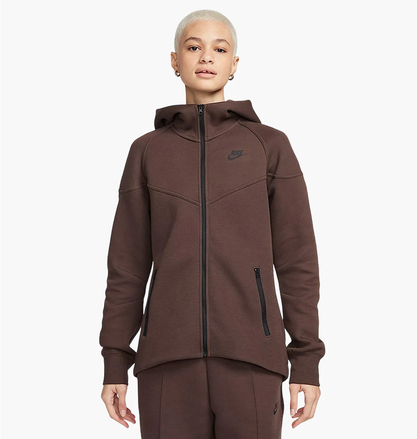 Толстовка жіноча Nike Sportswear Tech Fleece Brown FB8338-237