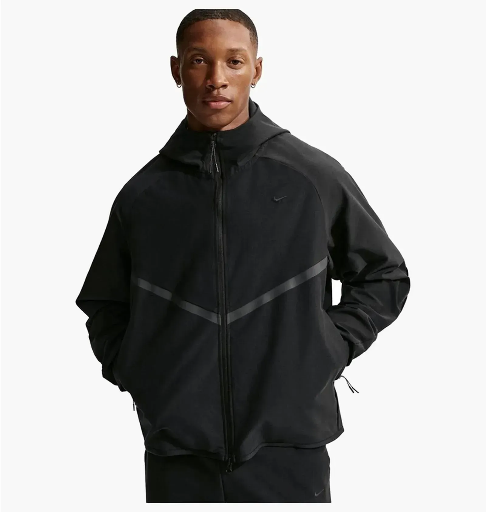 Куртка чоловіча Nike Tech Mens Shori Knit Full-Zip Windrunner Jacket Black (IF1345-010)