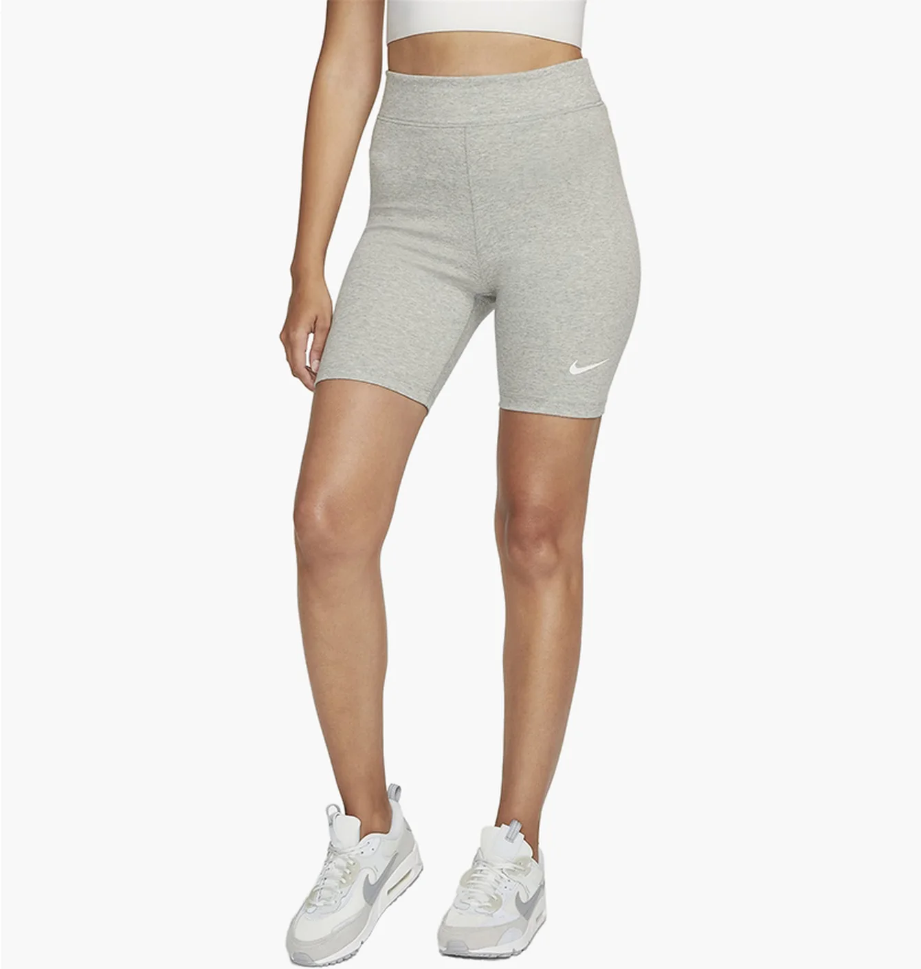 Шорти жіночі Nike Sportswear Classics High-Waisted 8 Biker Shorts Grey DV7797-063