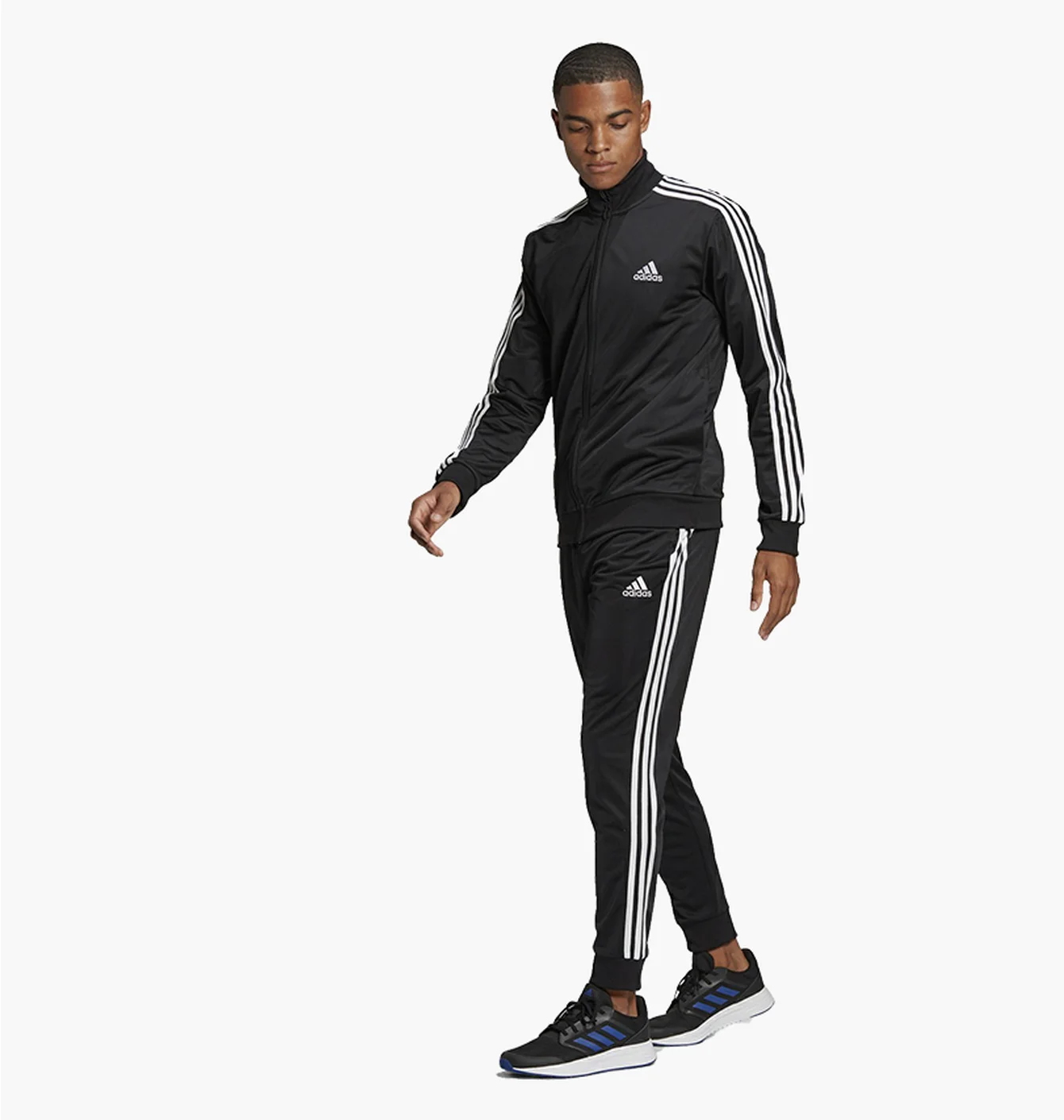 Спортивний костюм чоловічий Adidas Primegreen Essentials 3-Stripes Track Suit Black GK9651