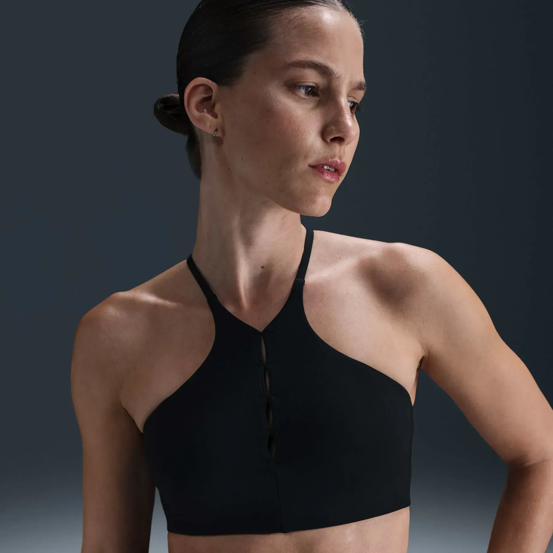 Спортивний топ жіночий Nike One Keyhole Light-Support Padded High-Neck (HJ3726-010)
