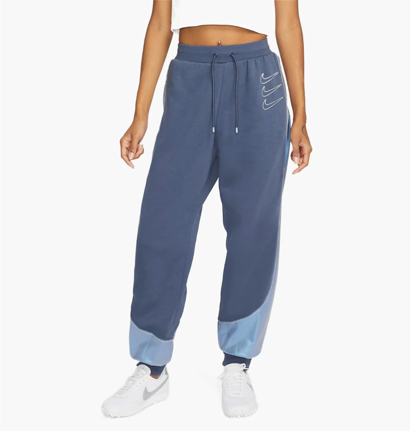Штани жіночі Nike W Nsw Gx Mr Flc Jggr Opal Blue DD5129-437