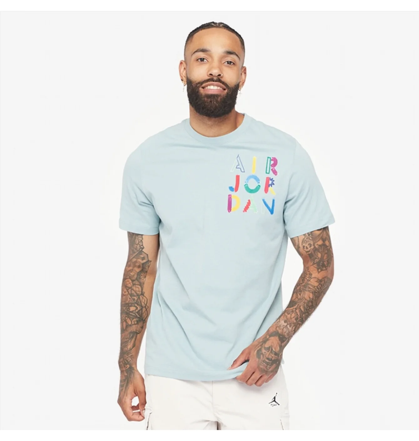 Футболка чоловіча Air Jordan Brand Graphic Crew Tee Light Blue Dm3078-366