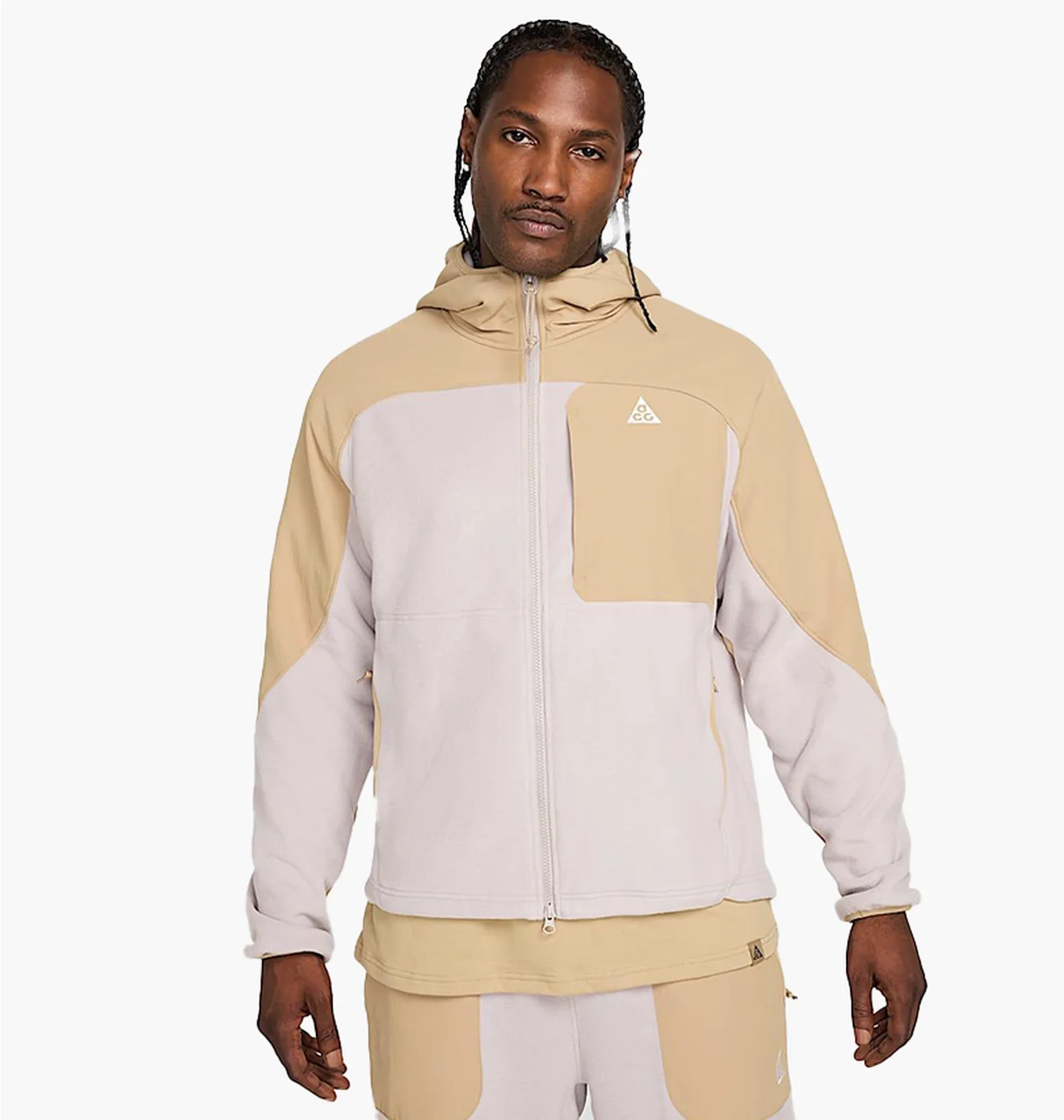 Толстовка чоловіча Nike Acg Plus Full-Zip Hooded Mid Layer Beige HJ2458-297