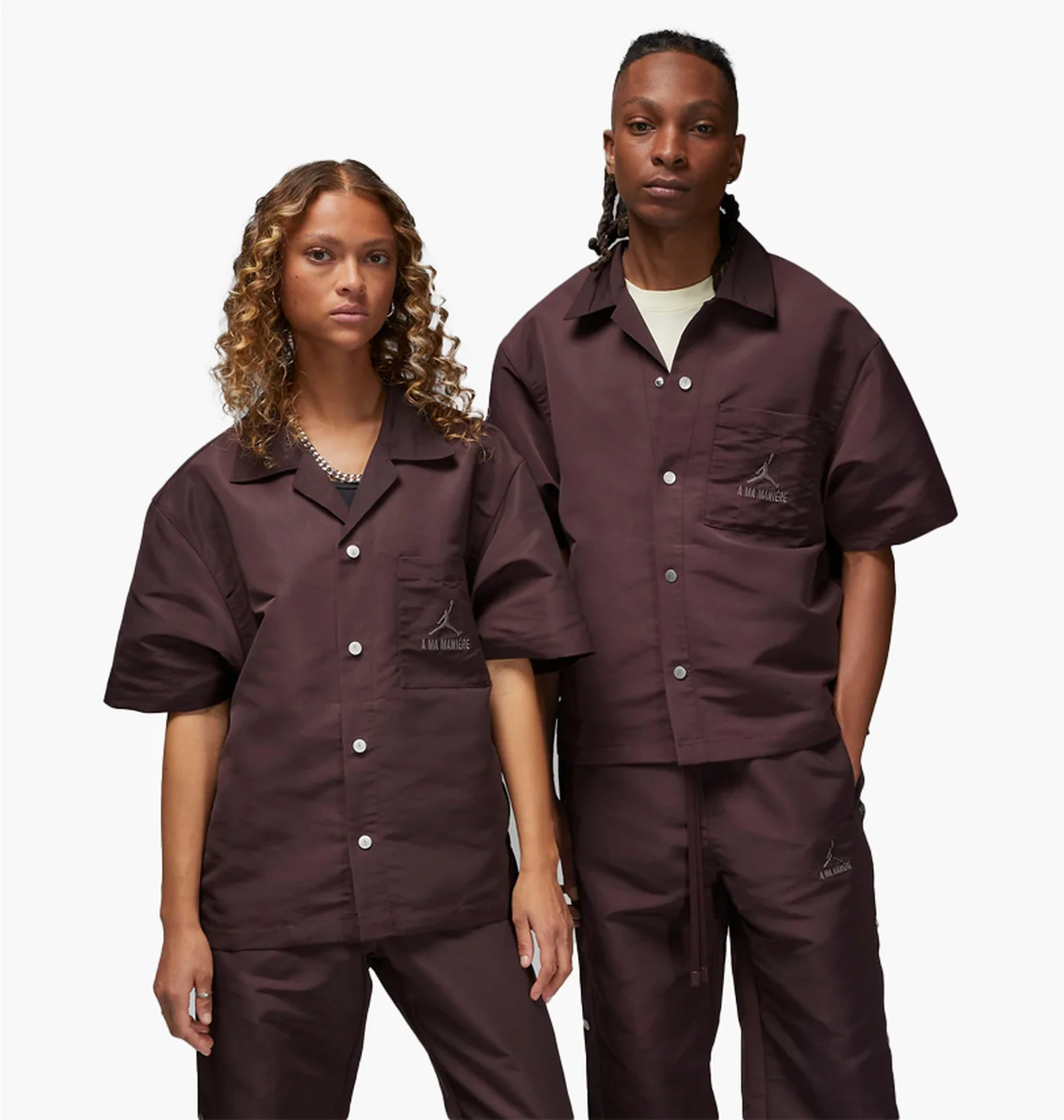 Сорочка чоловіча Air Jordan X A Ma Maniére MenS Warm-Up Shirt Bordo DV7460-263
