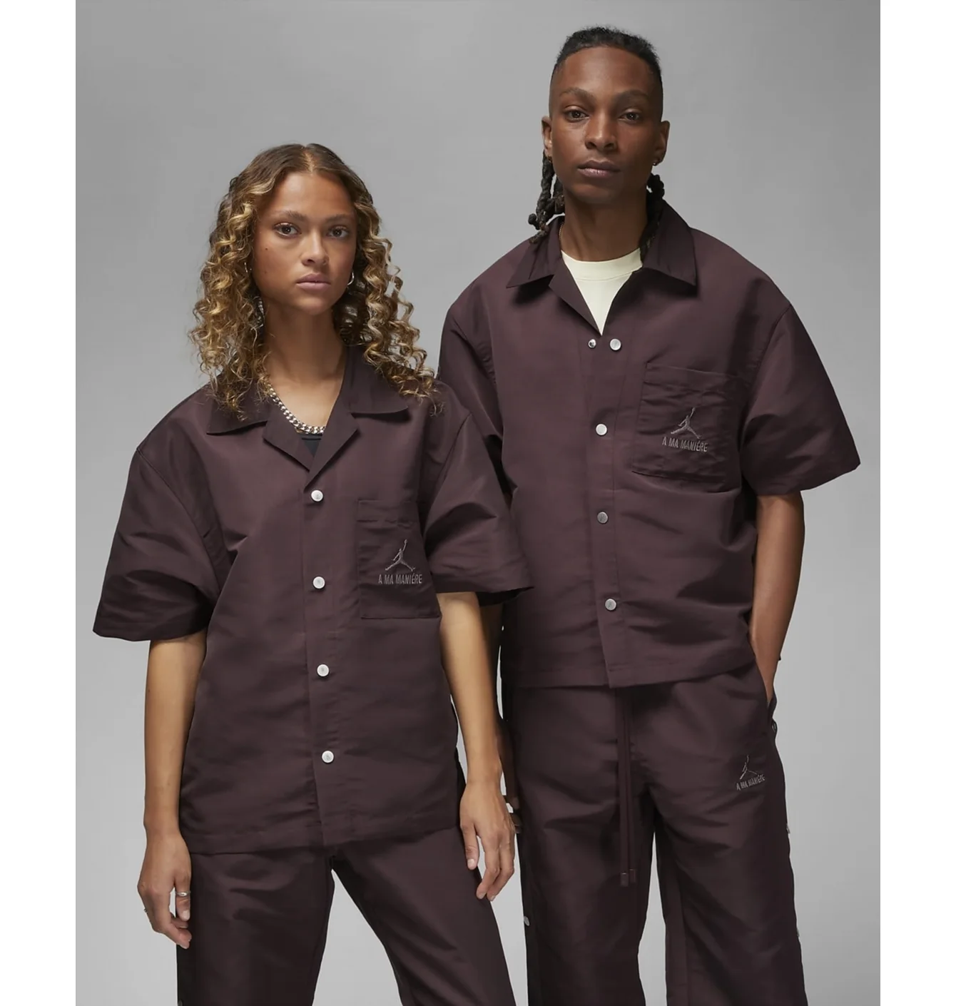 Сорочка чоловіча Air Jordan X A Ma Maniére MenS Warm-Up Shirt Bordo DV7460-263