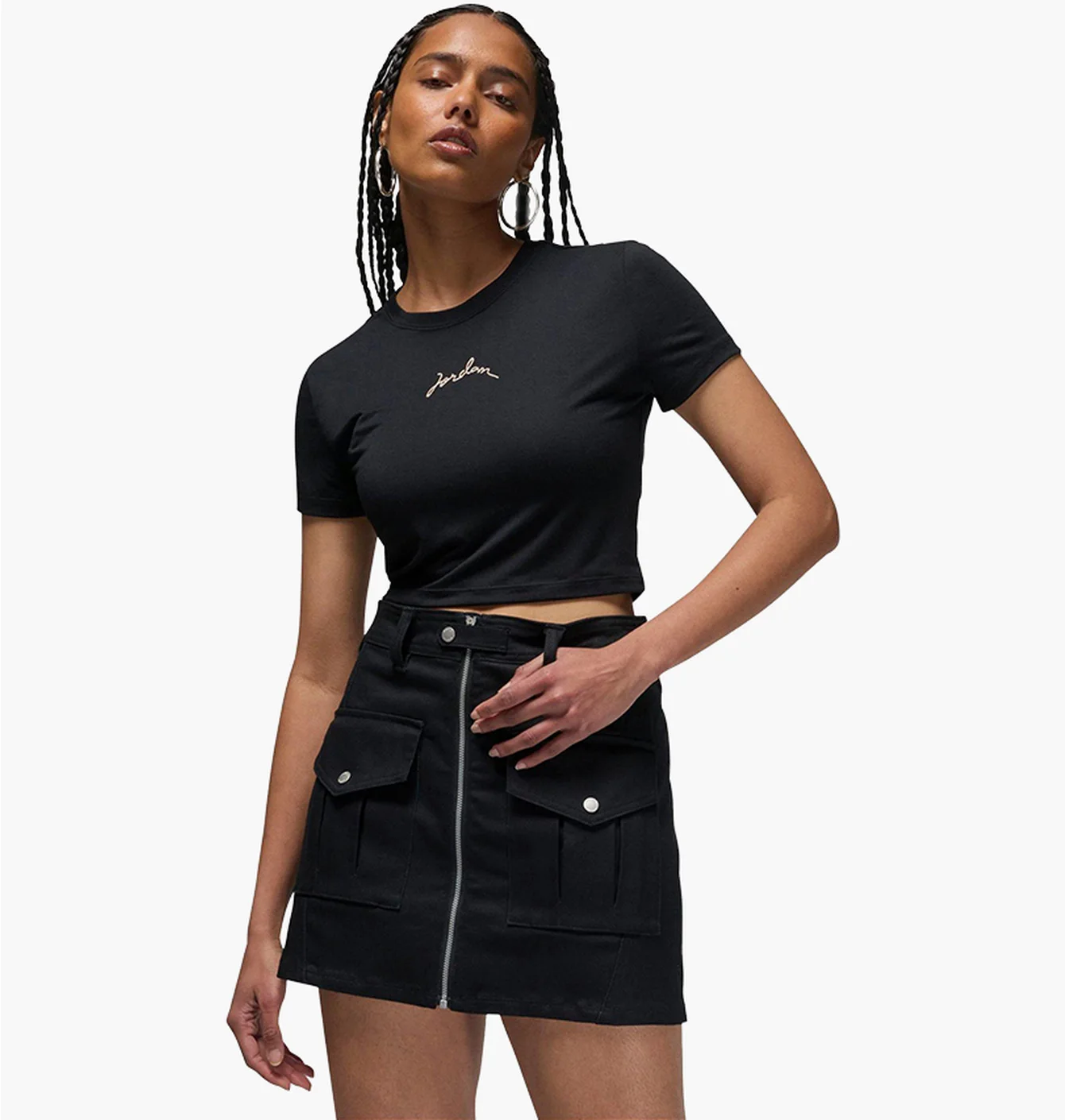 Футболка жіноча Air Jordan Slim Cropped Graphic T-Shirt Black FN5720-010