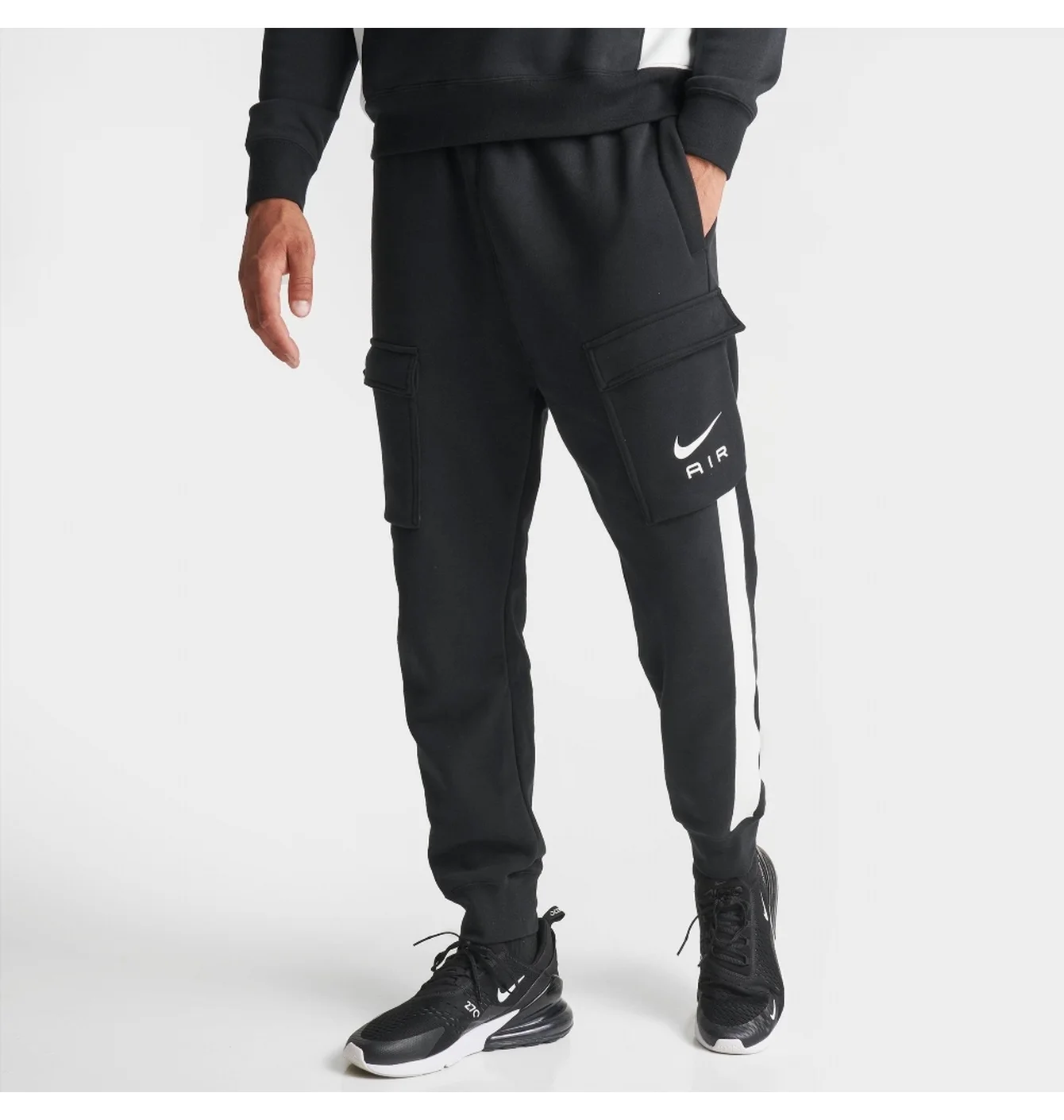 Штани чоловічі Nike Air Retro Fleece Cargo Pants Black FN7693-010