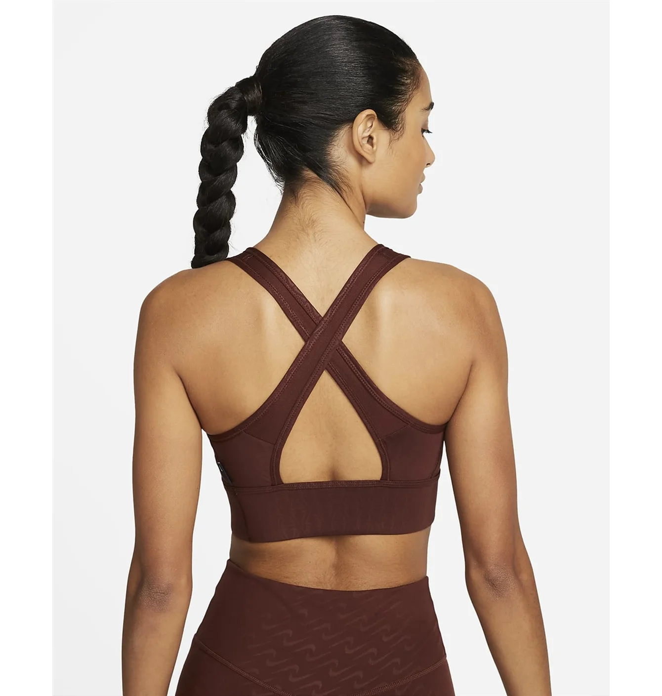 Топ жіночий Nike Womens Medium-Support 1-Piece Pad Longline Printed Sports Bra Bordo Dm0553-273