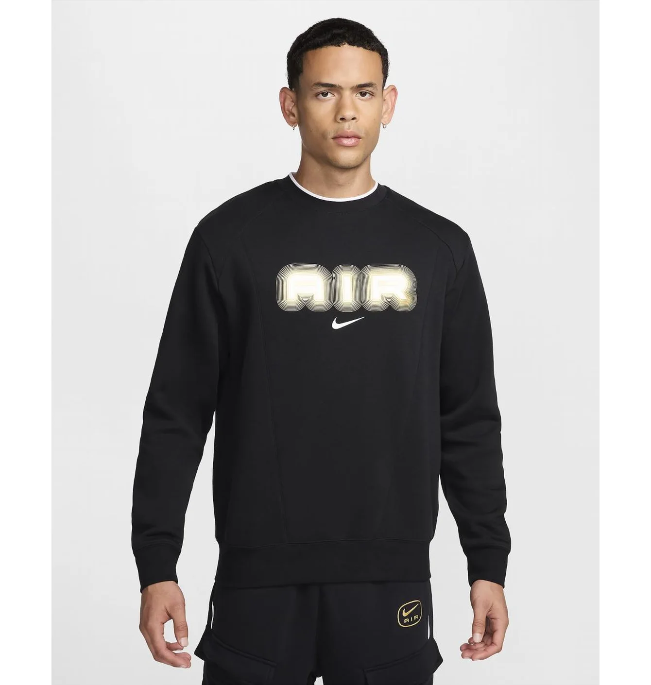 Світшот чоловічий Nike Air Fleece Crew-Neck Sweatshirt Black HM0177-010