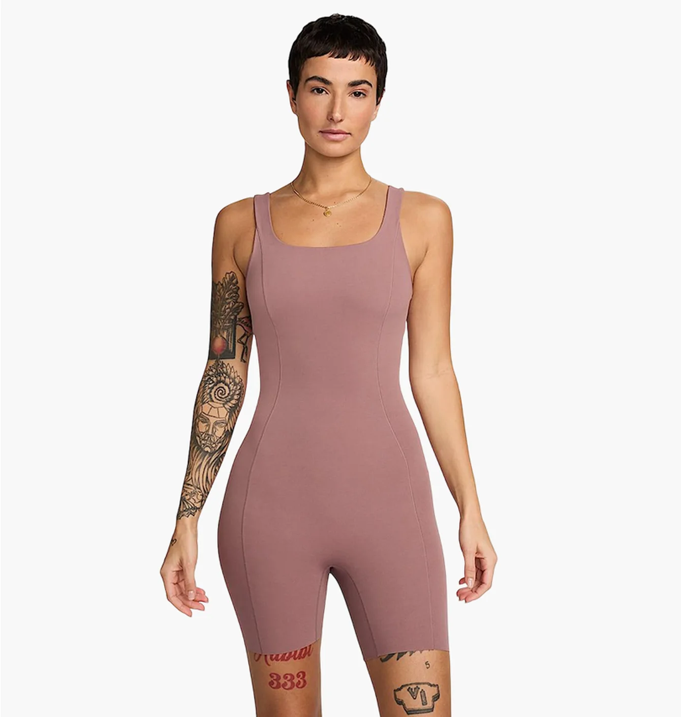 Боді жіноче Nike Zenvy Dri-Fit Short Bodysuit Pink FN3031-208