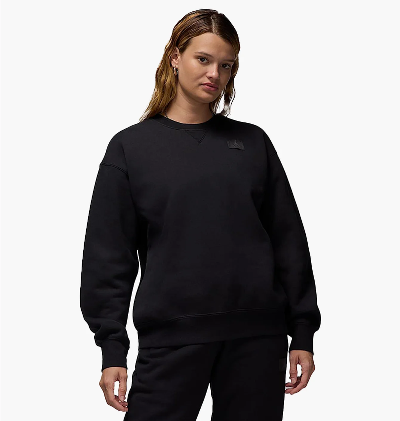 Світшот жіночий Air Jordan Flight Fleece WomenS Crew- Neck Sweatshirt Black FV7053-010